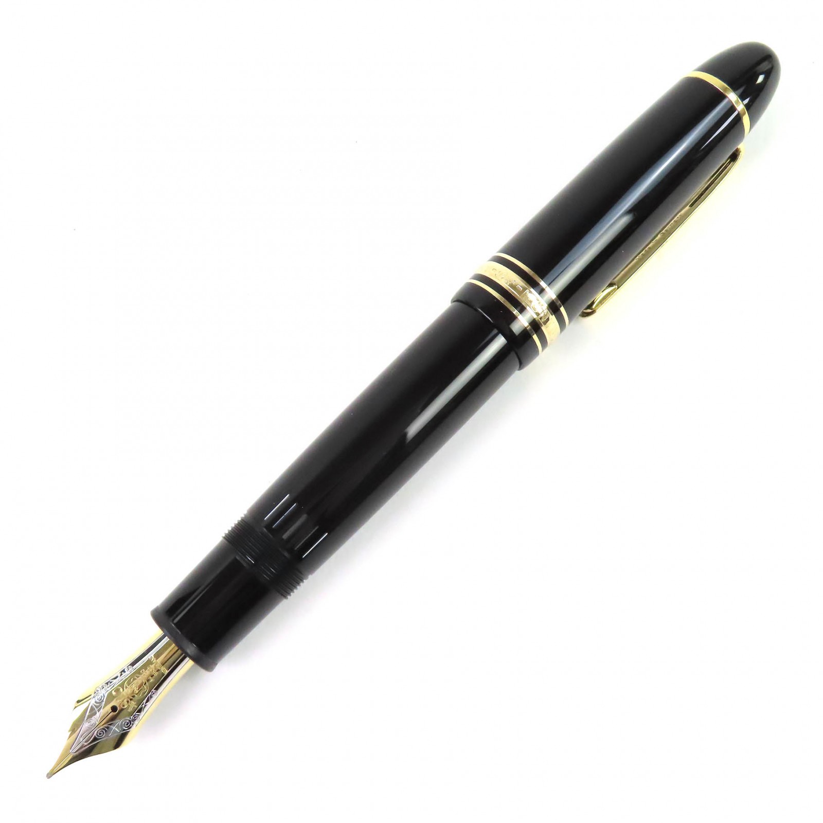 美品△MONTBLANC モンブラン マイスターシュテュック 149 Pix 書き込み先18K Mニブ 白いことはやりっ児 筆 黒いこと ゴールド 箱・入れもの付き添い人 ＦＲＧ製 メンズ【中古】