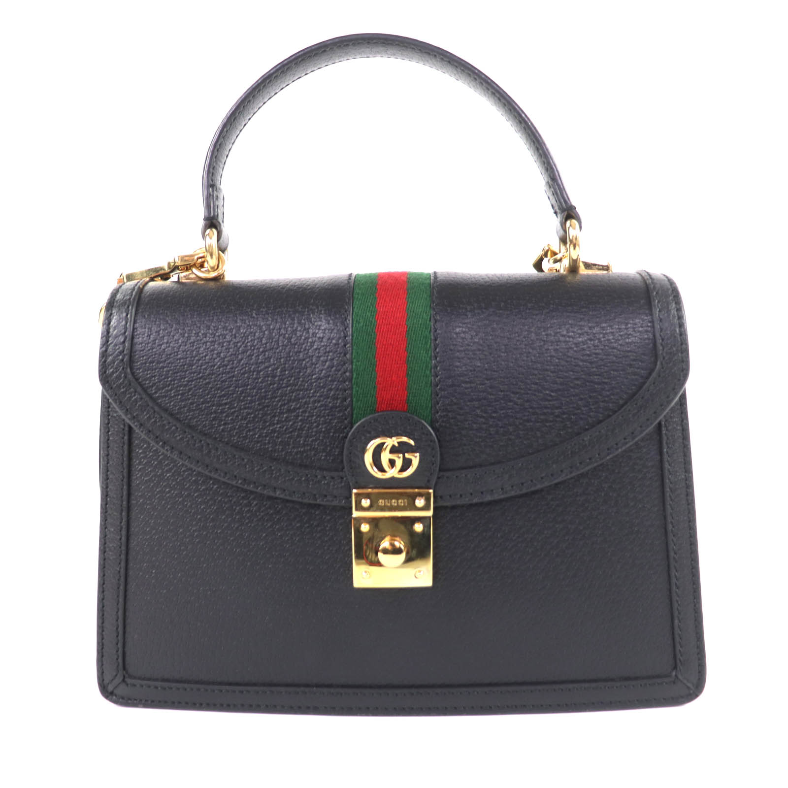 美品★GUCCI グッチ 651055 オフィディア 並み並み とっ始め手持ち部分御徒面子 なめし革 2WAY ショルダーバッグ 黒いこと ゴールド金具 保護すること袋付き添い人 イタリア製 レディース【中古】