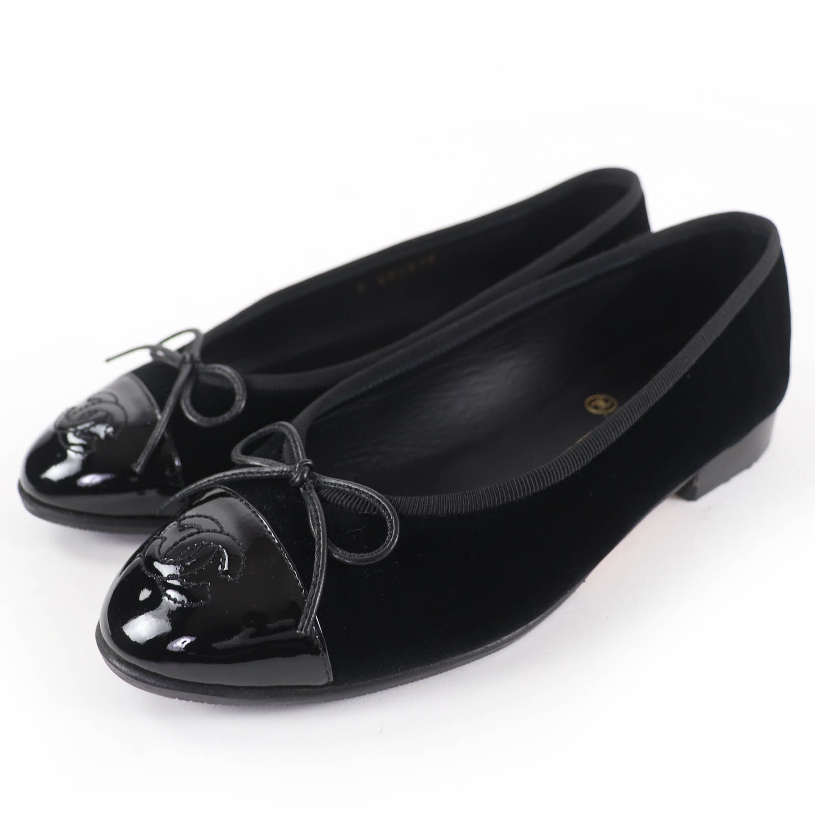 楽天市場】CHANEL シャネル バレエシューズ ブラック #35 1/2C