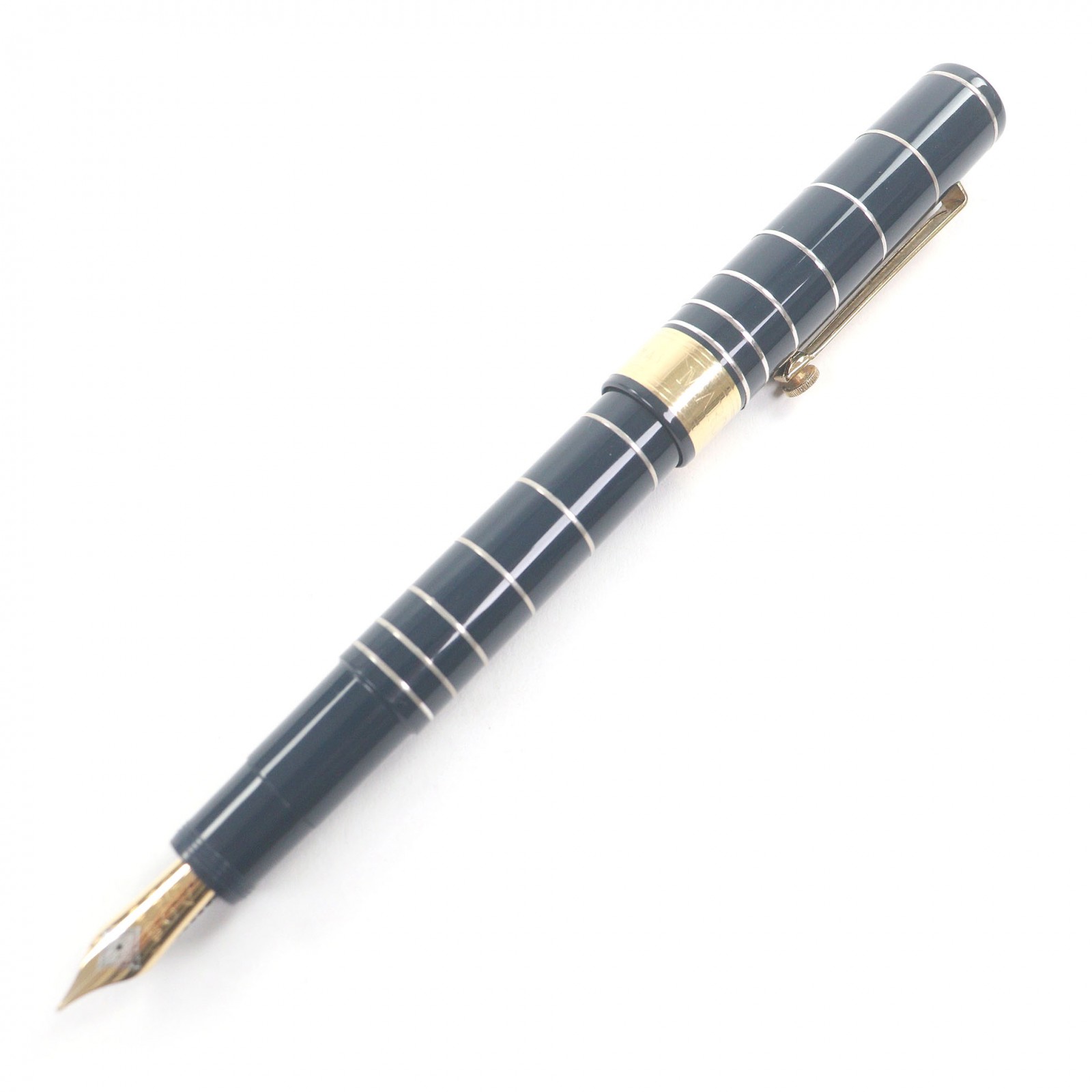 良品□OMAS オマス ヴィンテージ マルコーニ 書きもの先18K Mニブ 1995年 4000本制限事項 Limited Edition 筆 米国海軍 ゴールド しろがね色 メンズ【中古】