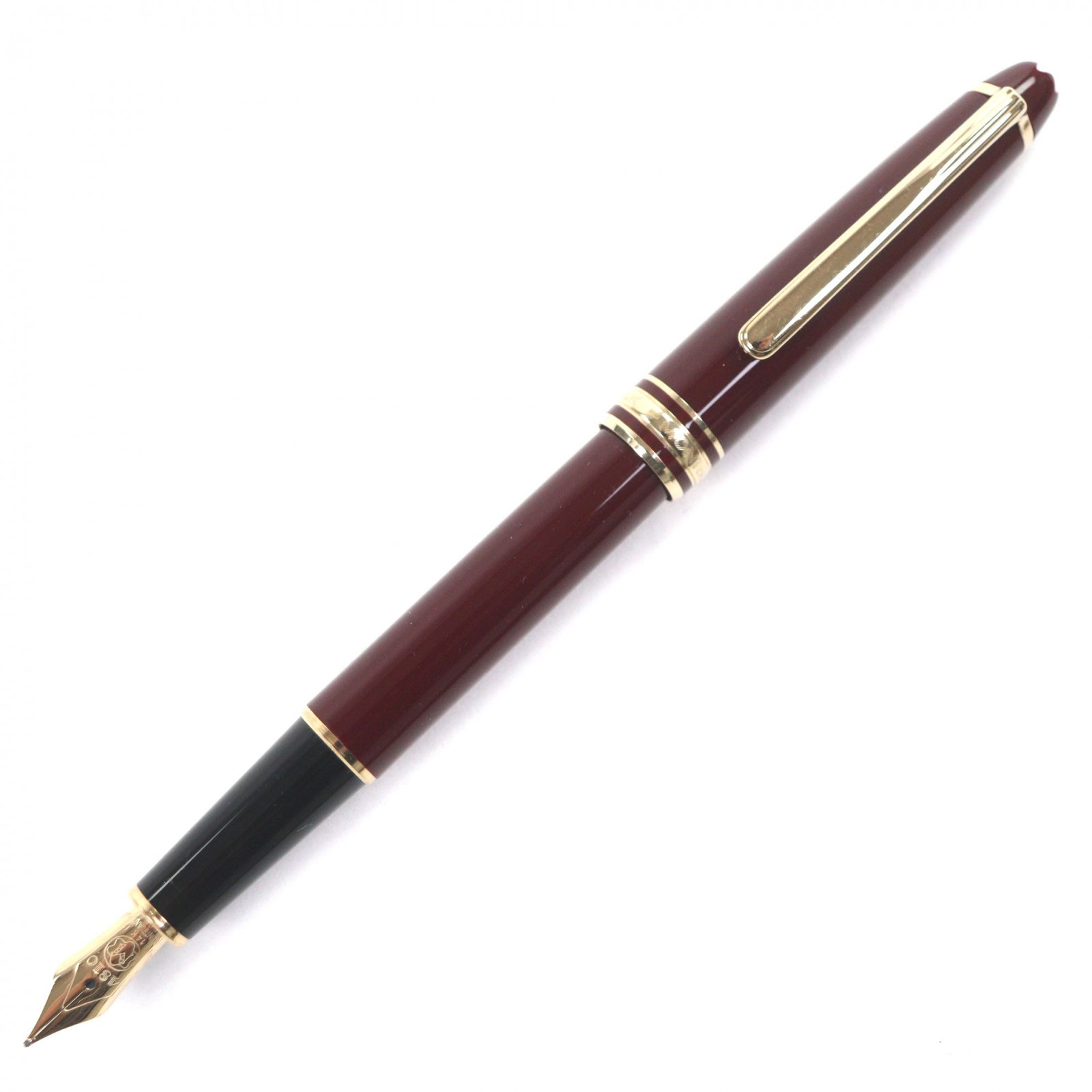 美品▼MONTBLANC モンブラン マイスターシュテュック 古典派音楽 書き込み先14K Mニブ 白いことはやりっ子 筆 ボルドーワイン ゴールド 容れもの付き添い人 ＦＲＧ製 メンズ【中古】 万年筆-文房具・事務用品-日用品雑貨・文房具・手芸