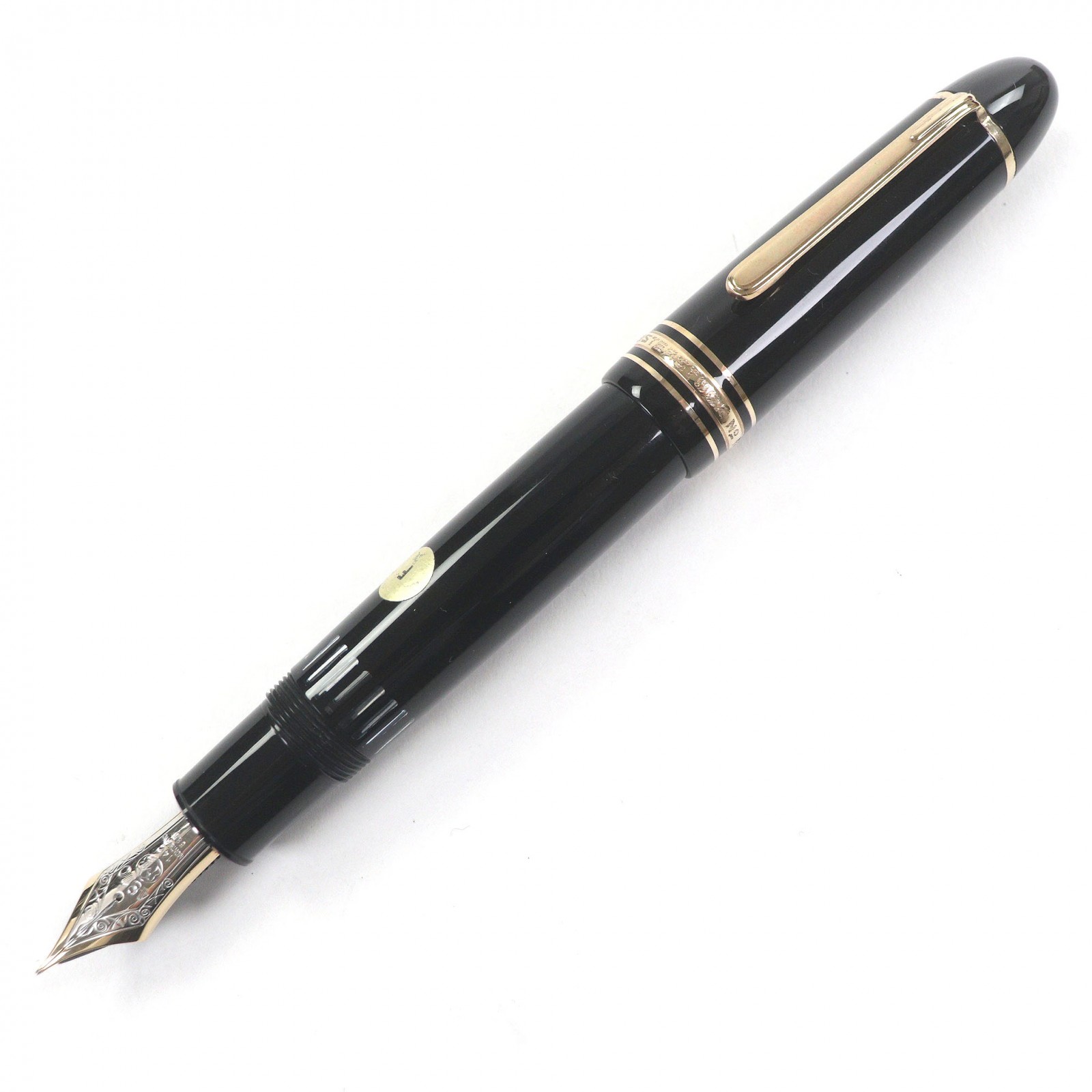 美品□MONTBLANC モンブラン マイスターシュテュック 149 書き込み先14K Fニブ 旗がしら式 筆 黒いこと ゴールド ＦＲＧ製 メンズ【中古】