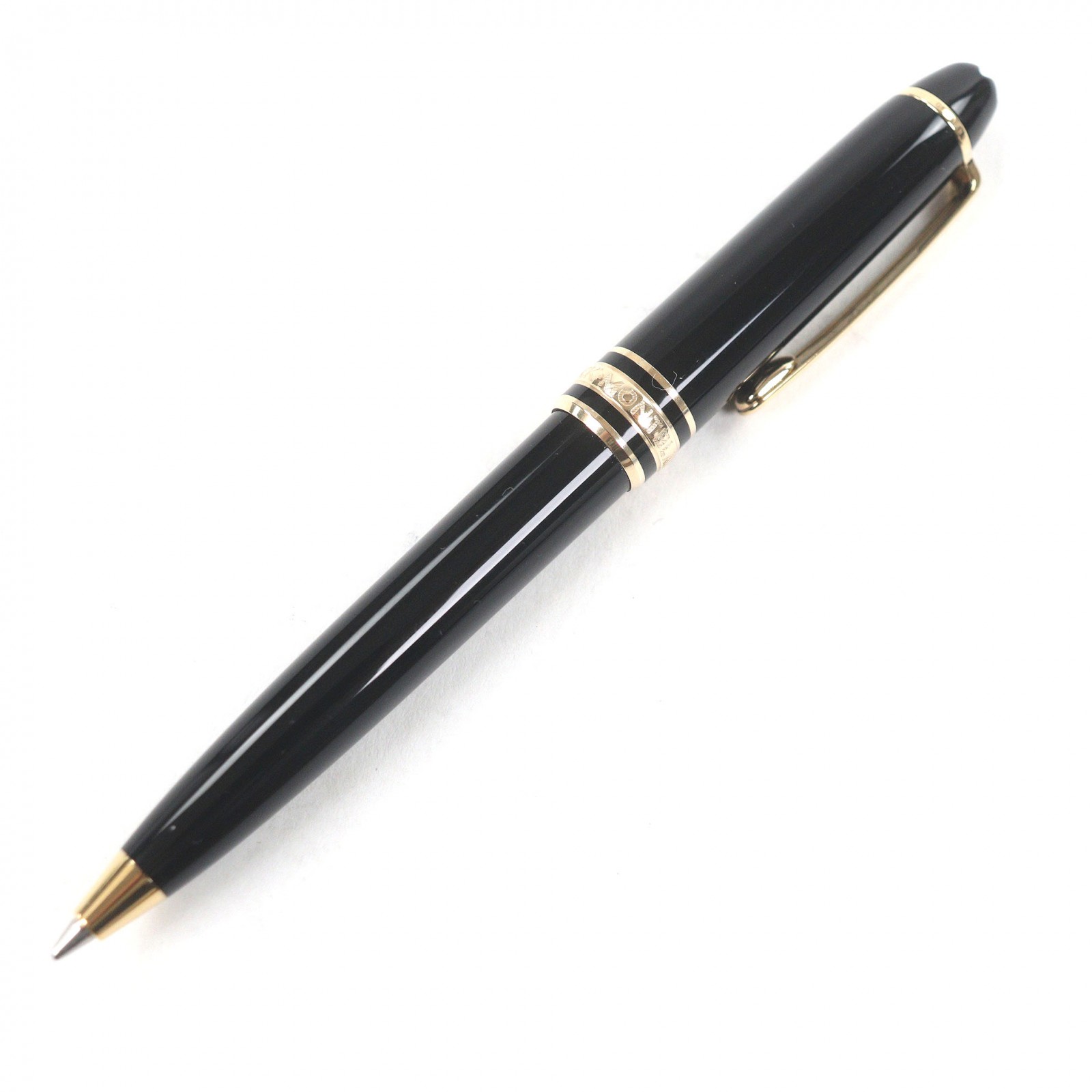 極美品□MONTBLANC モンブラン マイスターシュテュック モーツァルト 捻じれ式 ボールペン ミニ 黒いこと ゴールド ＦＲＧ製 メンズ【中古】