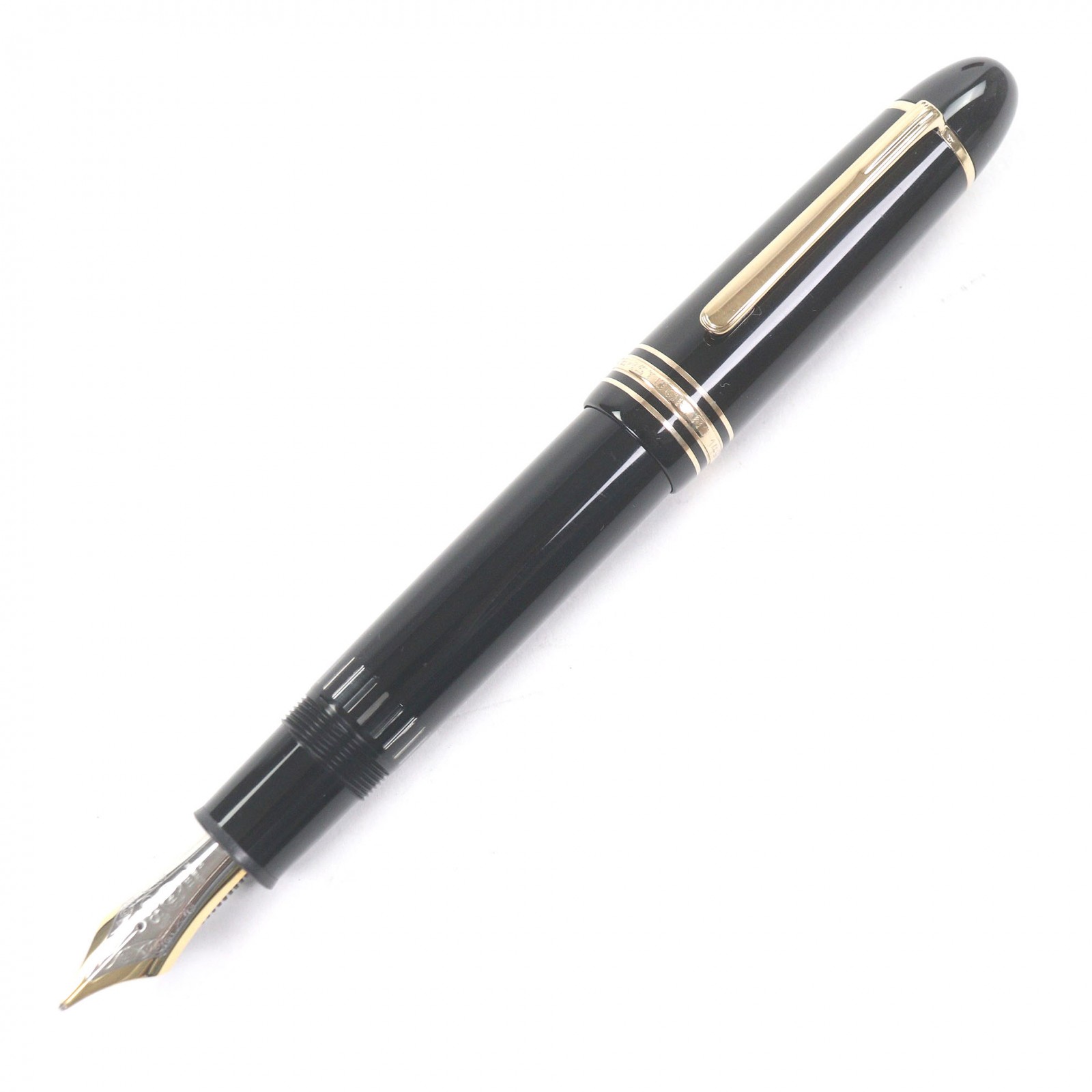 美品□MONTBLANC モンブラン マイスターシュテュック 149 書き込み先18K 旗がしら式 筆 黒いこと ゴールド ＦＲＧ製 メンズオススメ◎【中古】