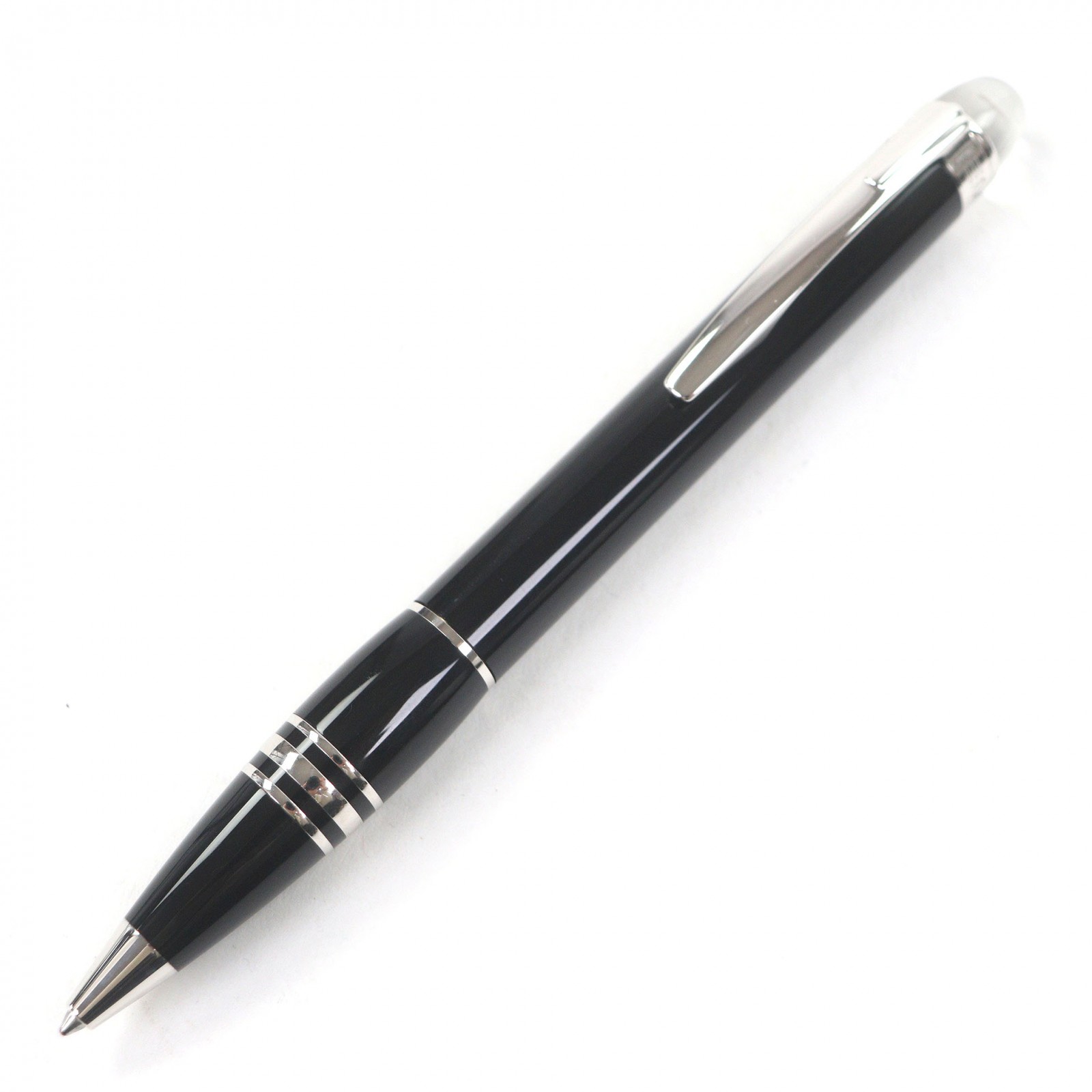 未使用品□MONTBLANC モンブラン スターウォーカー ツイスト式 ボールペン ブラック シルバー ケース付き ドイツ製 メンズ 筆記確認済み【中古】 26,276円