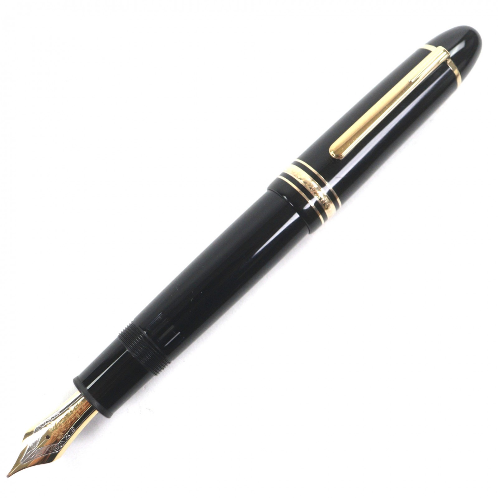 美品▼MONTBLANC モンブラン マイスターシュテュック 149 書き込み先18K Mニブ 白いことはやりっ児 筆 黒いこと ゴールド ＦＲＧ製 メンズ【中古】
