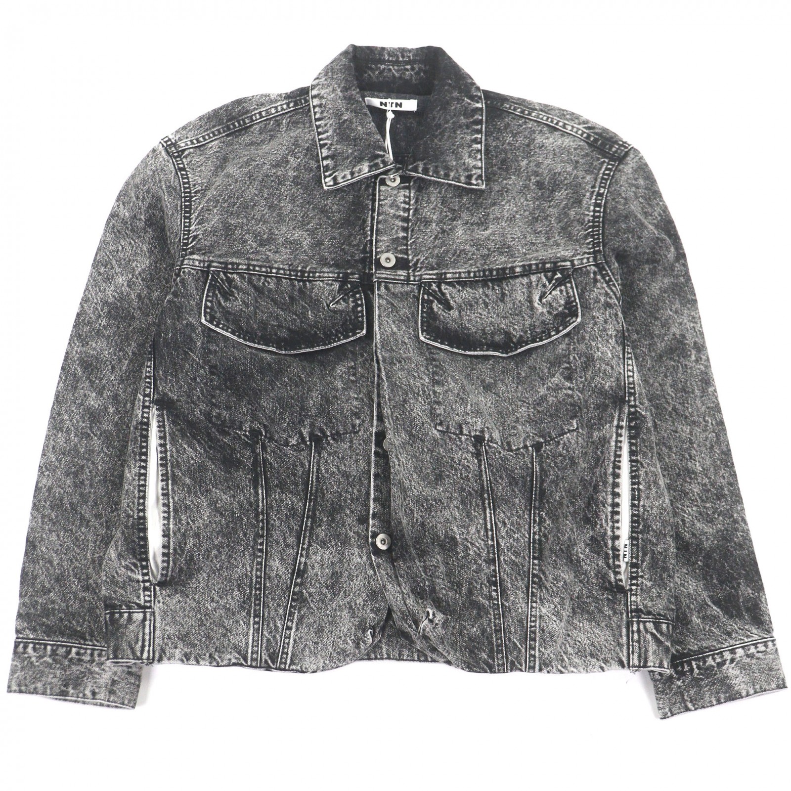 未使用品□NTN エヌティーエヌ 24-NF018059 BETA DENIM JACKET ウォッシャブル デニムジャケット ジージャン ブラック 2 日本製 正規品 メンズ【中古】