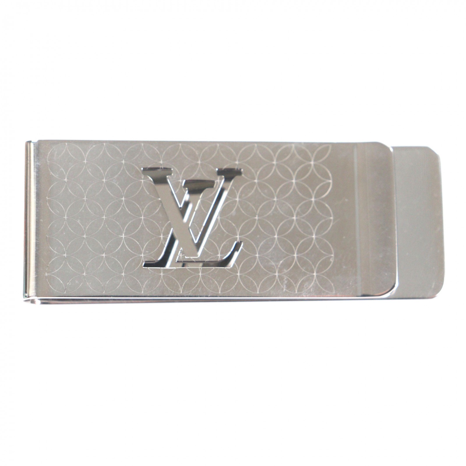 良品▼LOUIS VUITTON ルイヴィトン M65041 ビルクリップ シャンゼリゼ 札ばさみ マネークリップ シルバー 保存袋付き フランス製 メンズ【中古】