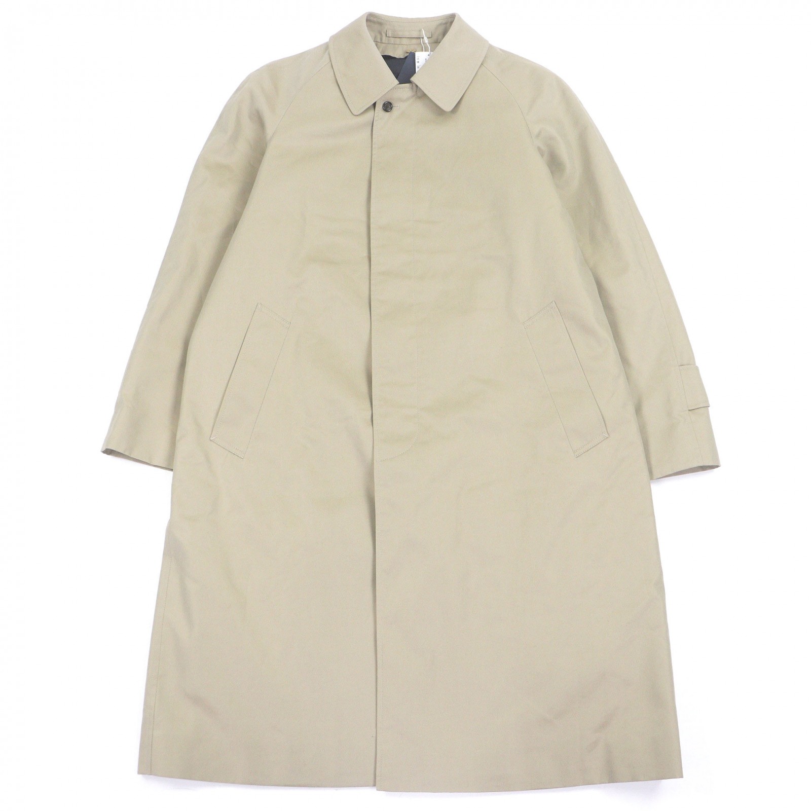 未使用品□Aquascutum LONDON アクアスキュータム ロンドン ウールライナー付き ステンカラーコート ベージュ 34 日本製 正規品 メンズ【中古】
