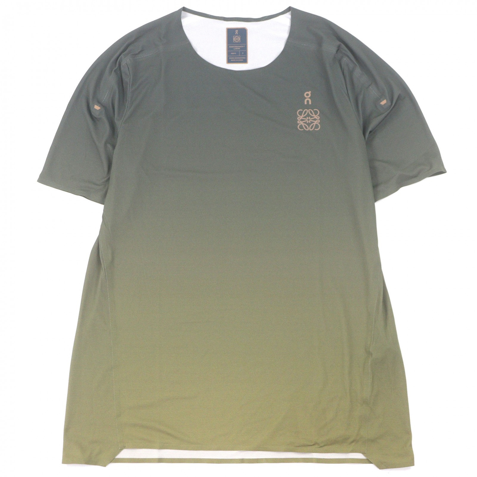 未使用品□LOEWE On ロエベ オン H929Y22X02 PERFORMANCE-T アナグラム ロゴプリント 半袖Ｔシャツ カットソー グリーン S 正規品 メンズ【中古】