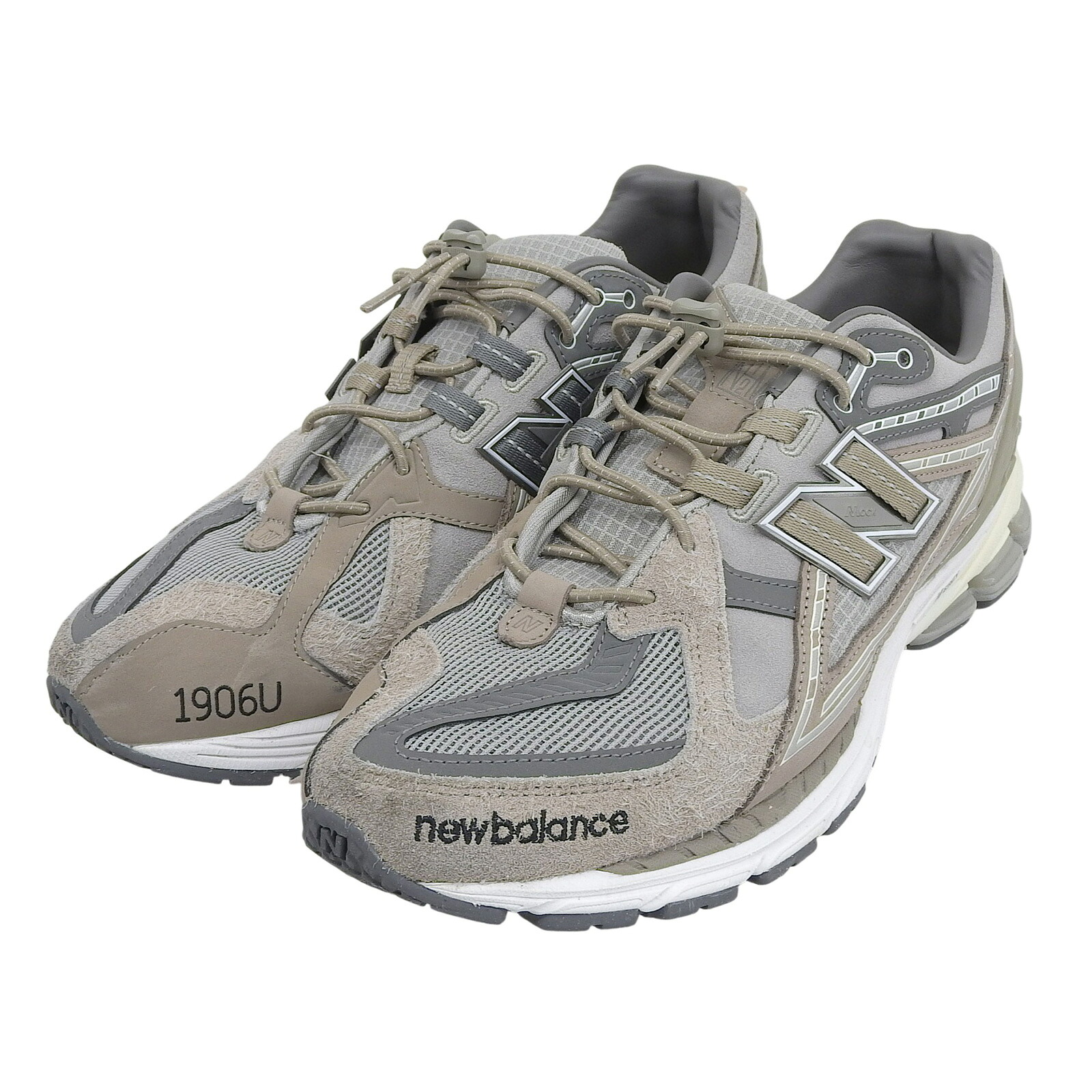 極美品▲NEW BALANCE ニュー平衡にする M1906NIH N.ハリウッド INVINCIBLE スウェードレザー メッシュ スニーカー 薄墨色 27 箱付き添い人 メンズ【中古】
