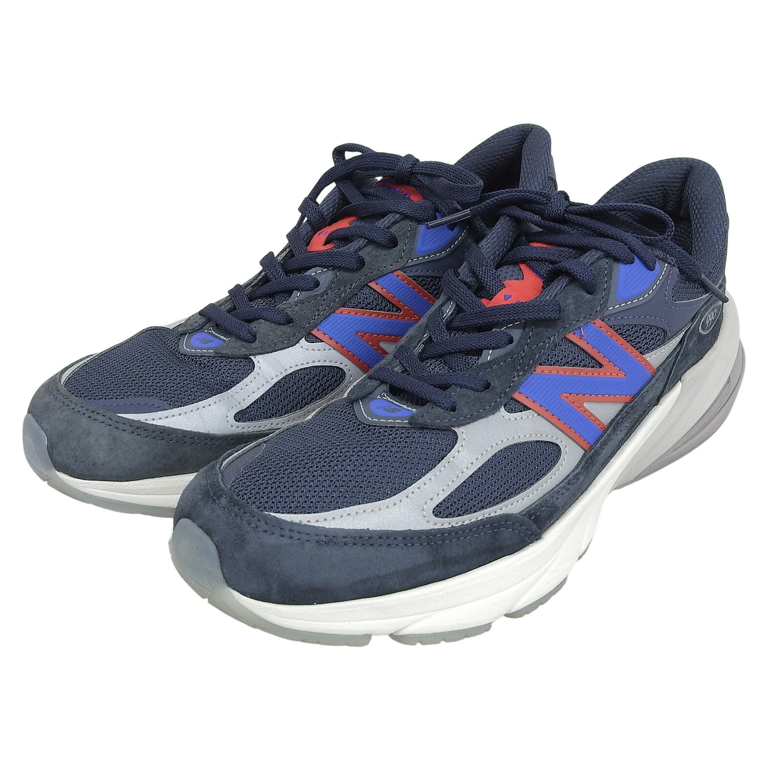 美品▲NEW BALANCE ニューバランス U990KR6 キス×マディソン スクエア ガーデン スウェードレザー メッシュ ローカットスニーカー ネイビー 27.5 USA製 メンズ【中古】