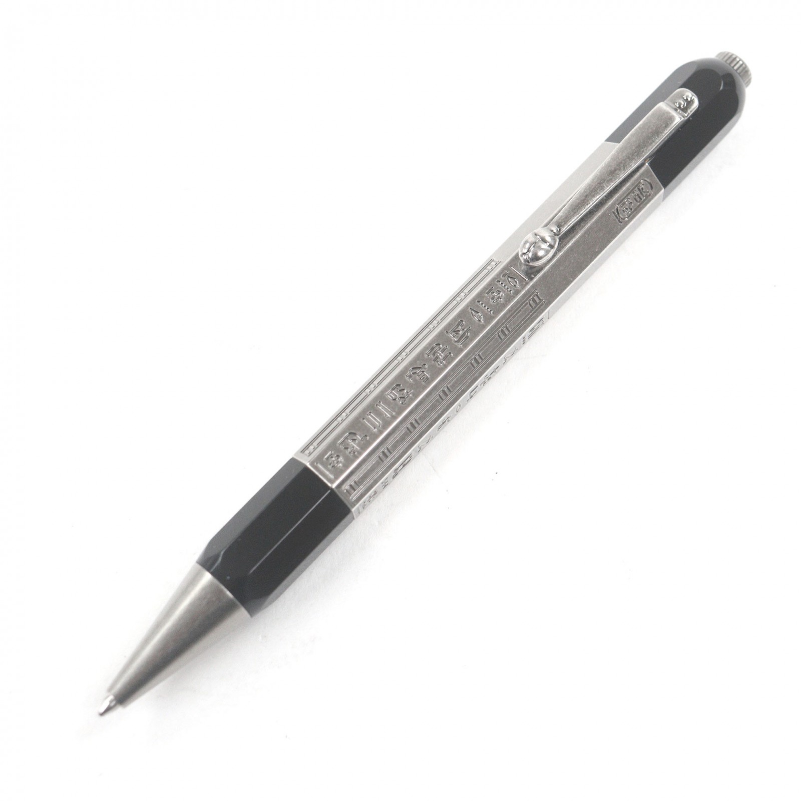 美品□MONTBLANC モンブラン ヘリテイジ エジプトマニア ドゥエ ヒエログリフ ボールペン ガンメタリック ブラック ケース付き ドイツ製 メンズ【中古】