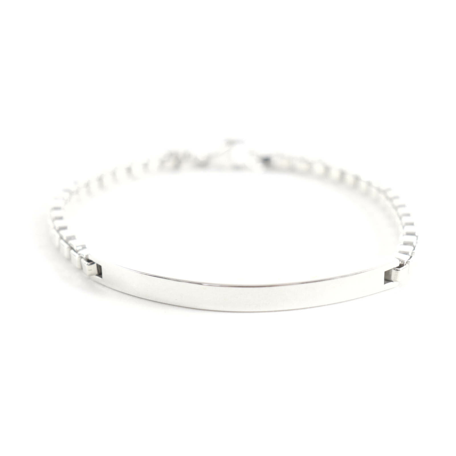 極美品★TIFFANY&Co. ティファニー ベネチアンリンクID ブレスレット AG925 アクセサリー シルバー 重量21.5g メンズ【中古】