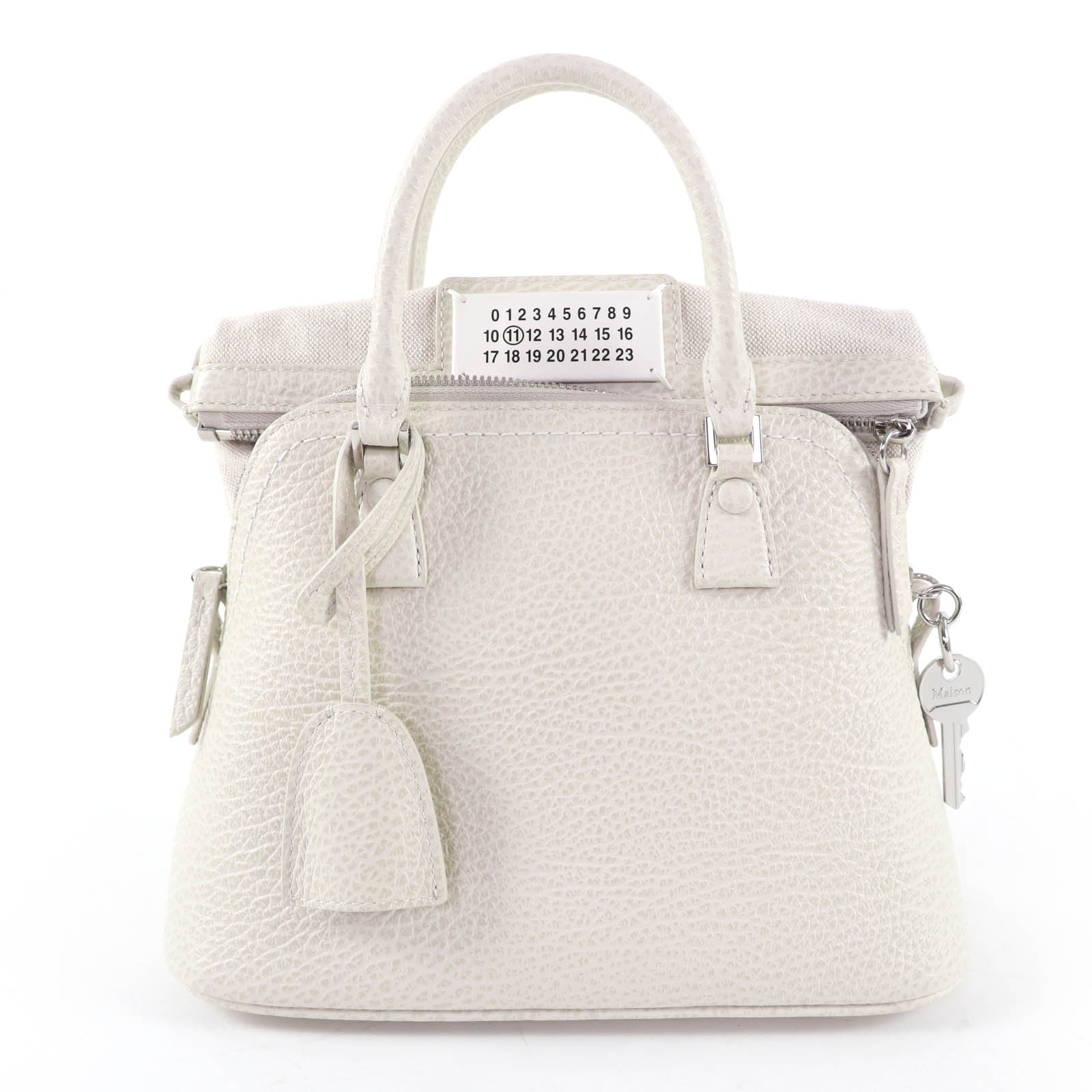 極美品☆Maison Margiela 11 メゾンマルジェラ11 S56WG0082 5AC なめし革 2WAY ミニ御徒面子 ショルダーバッグ 白いこと 保護すること袋付き添い人 イタリア製 レディース【中古】