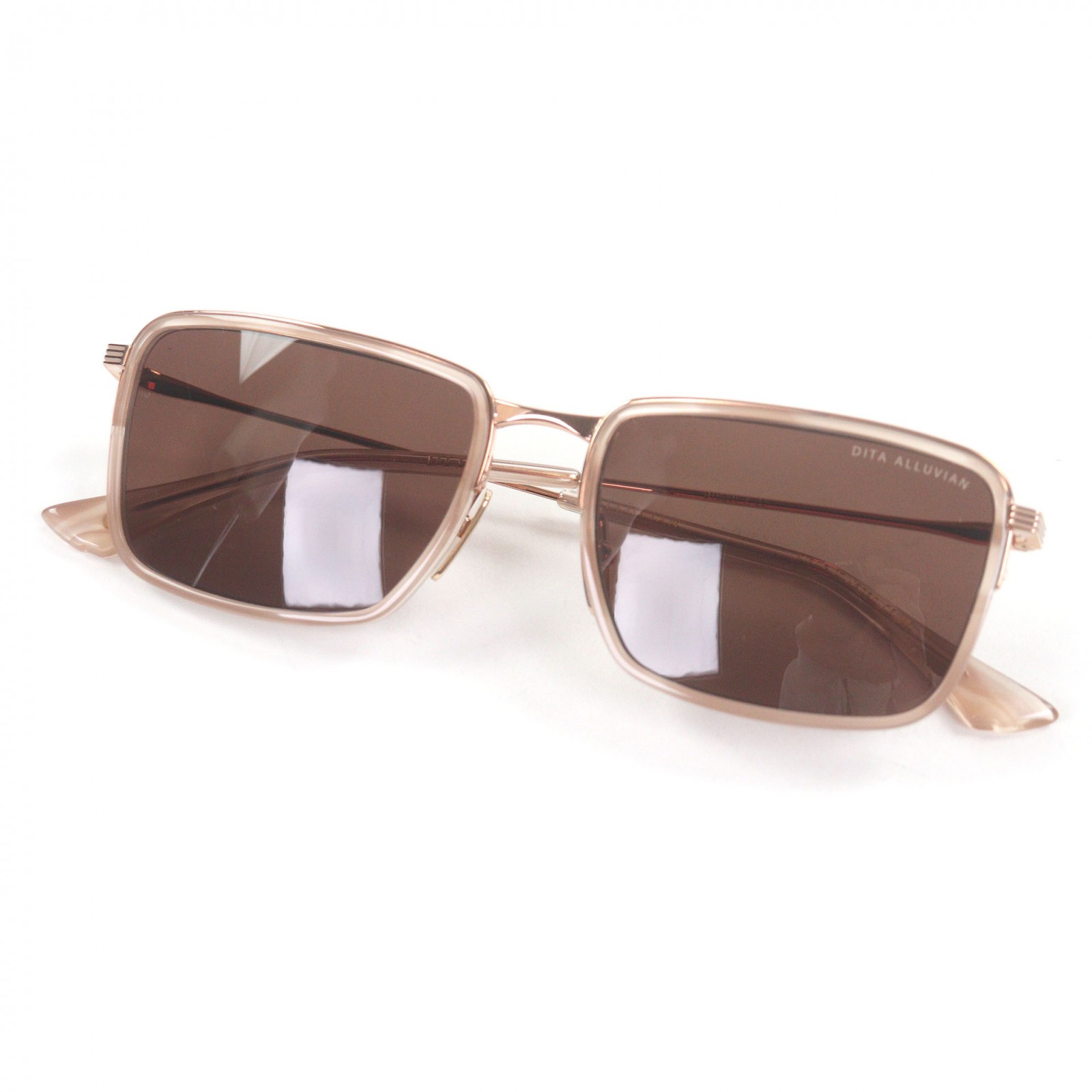 未使用品□DITA ディータ DTS201-A-03 ALLUVIAN サングラス アイウェア ピンクゴールド クリアベージュ 54□17-145 デモレンズ 日本製 メンズ【中古】|衣類&ブランドリサイクル GREEN