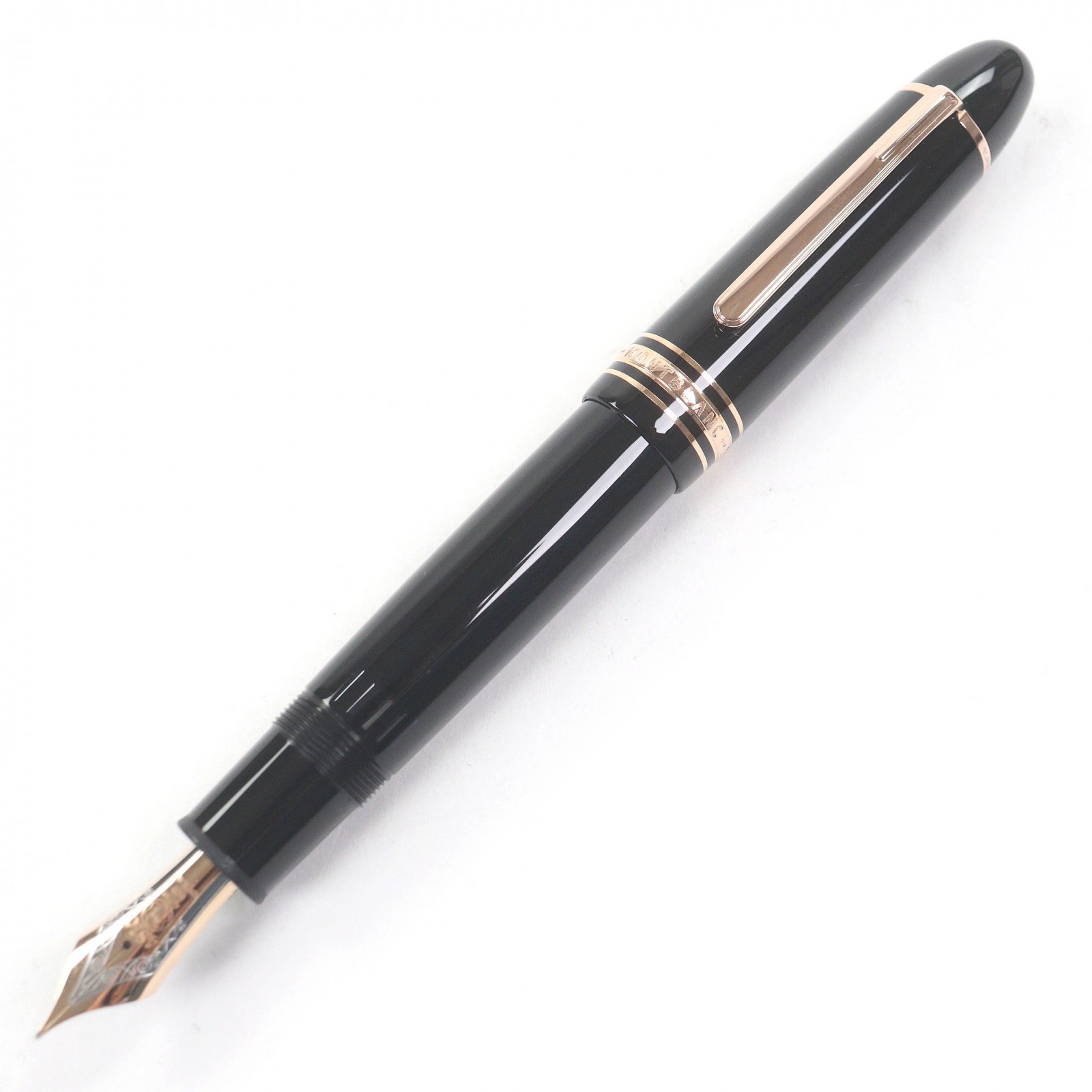 極美品□MONTBLANC モンブラン 112665 マイスターシュテュック 149 書きもの先金750 Fニブ 旗がしら式 筆 黒いこと 赤いことゴールド 箱・容れもの付き添い人 ＦＲＧ製 メンズ【中古】