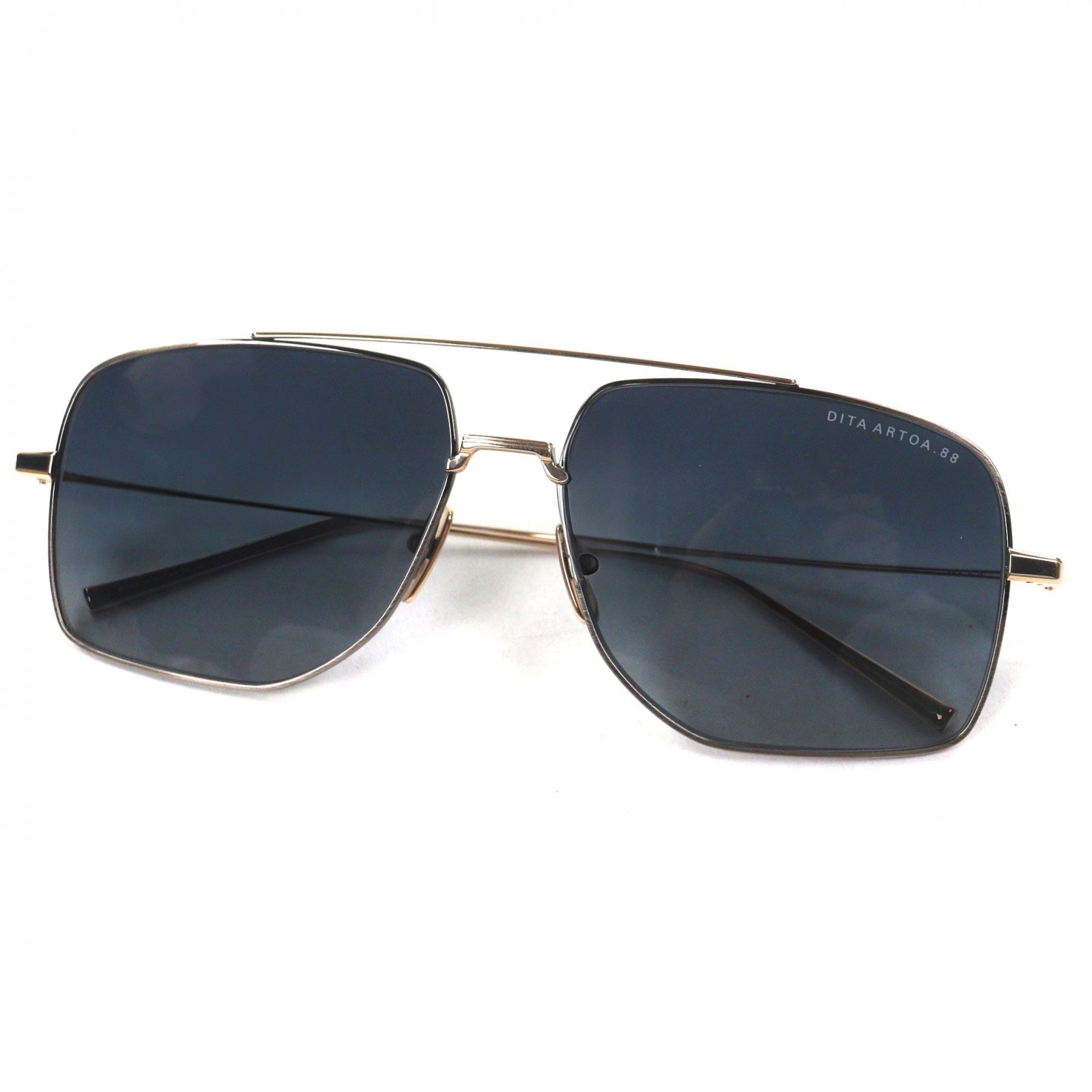 未使用品▼DITA ディータ DTS190 ARTOA.88 ツーブリッジ アイウェア サングラス ゴールド レンズ：ダークグレー 60□15-145 デモレンズ 日本製 メンズ【中古】｜衣類＆ブランドリサイクル GREEN
