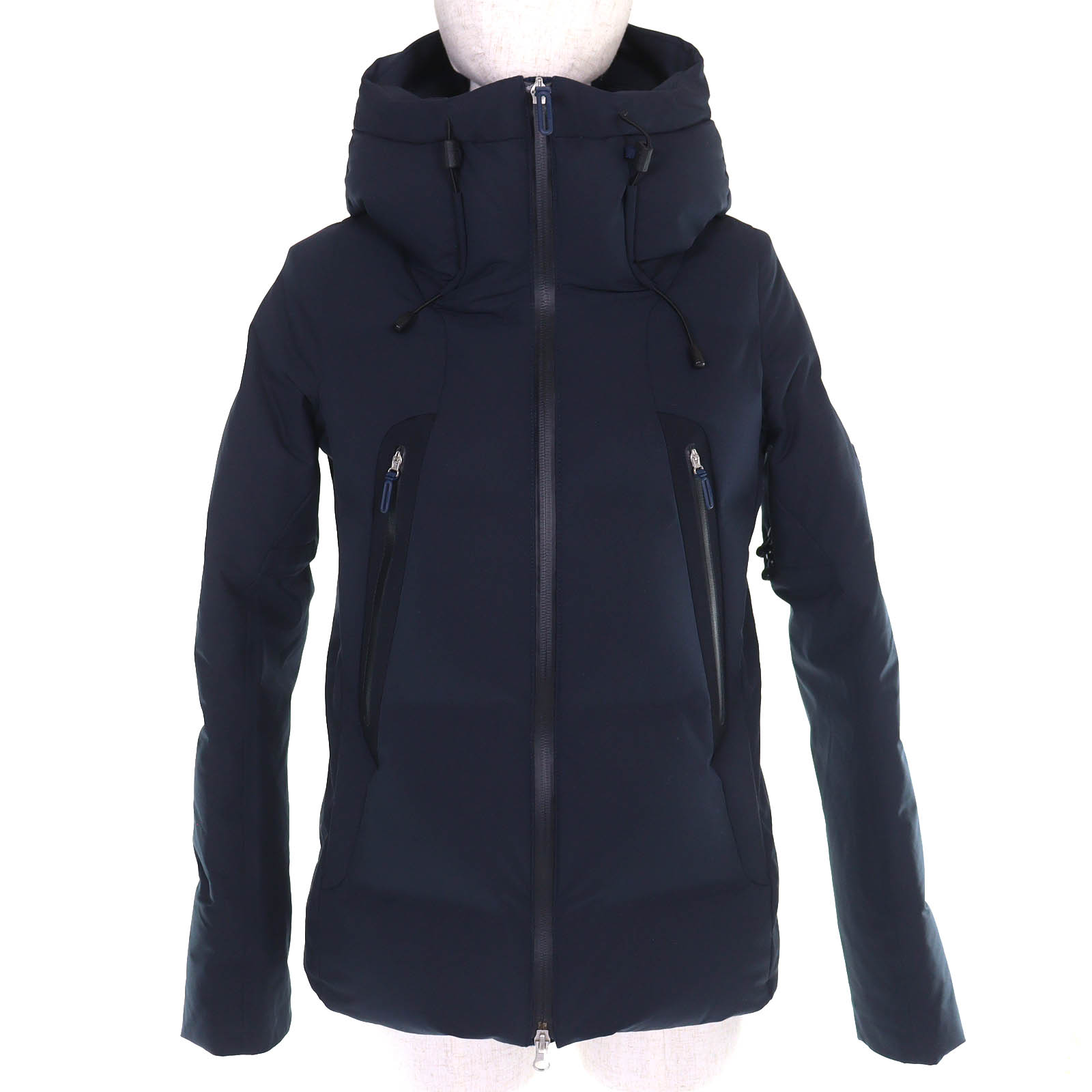 美品△DESCENTE ALLTERRAIN MIZUSAWA DOWN デサントオルテライン 水沢ダウン DAWOGK40U MOUNTAINEER マウンテニア ダウンジャケット ネイビー M 正規品 レディース【中古】