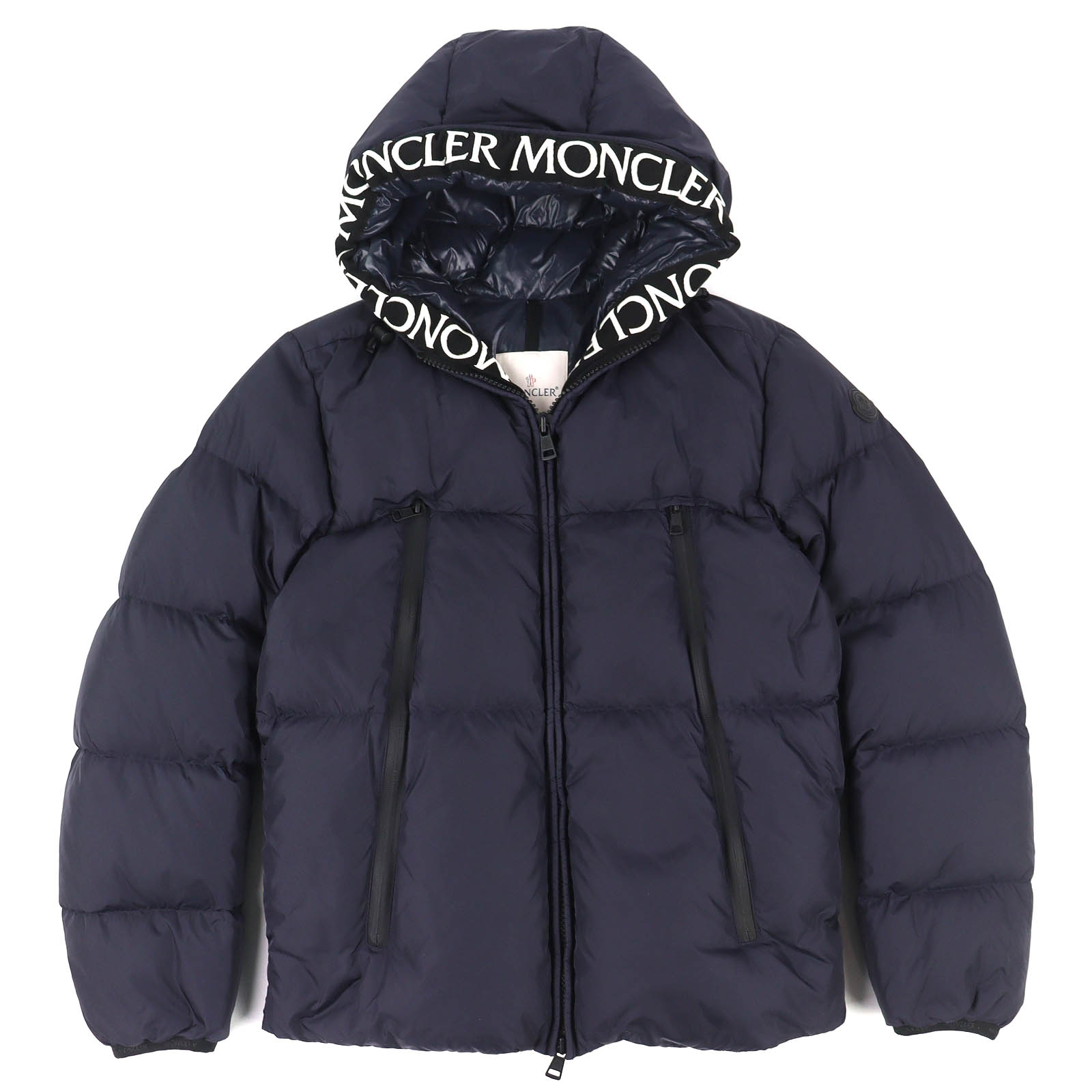 美品△MONCLER モンクレール MONTCLA モンクラ ロゴエンブロイダリー フーデッド WZIP ダウンジャケット ネイビー 1 国内正規品 メンズ【中古】|衣類&ブランドリサイクル GREEN