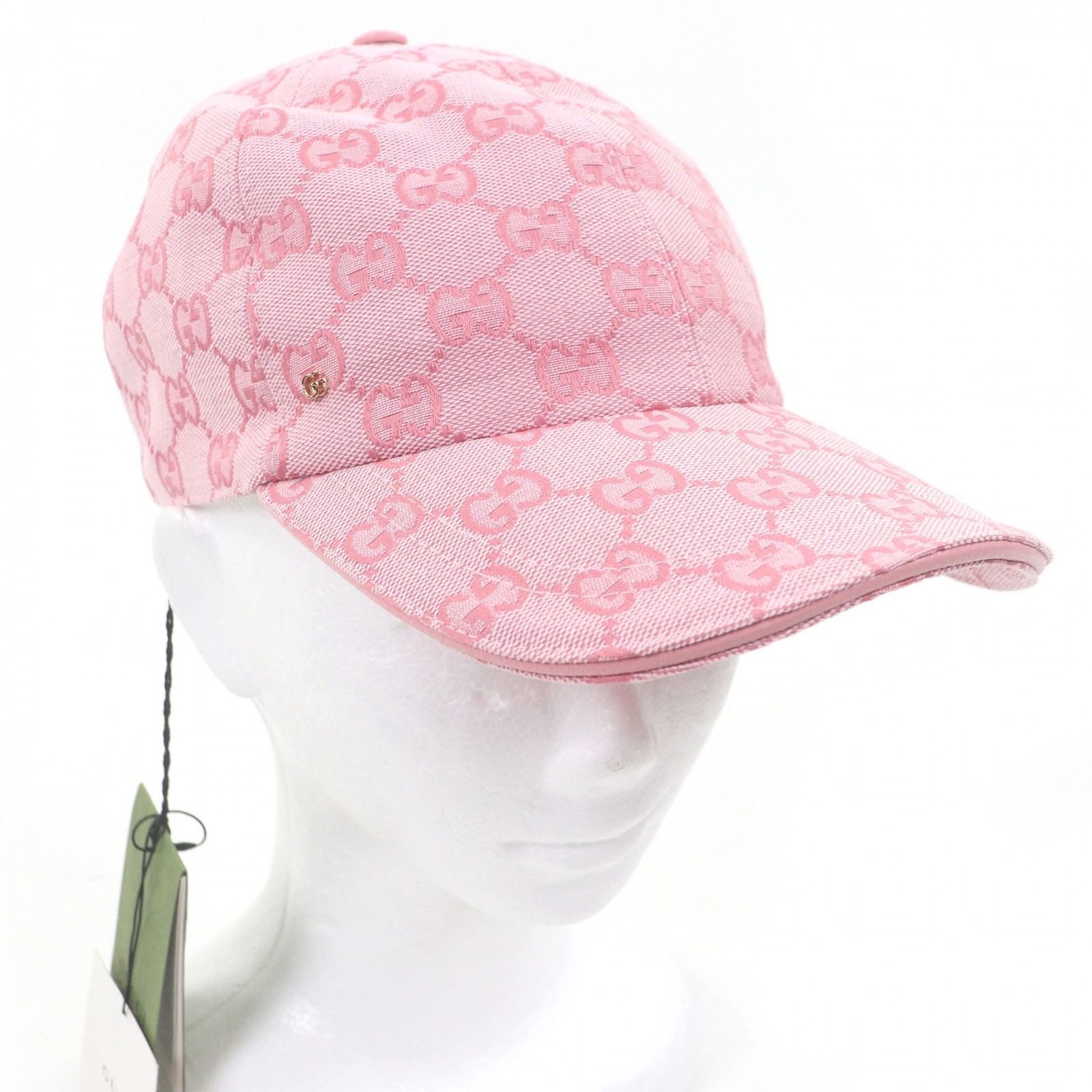 未当てはめる品□GUCCI グッチ 748475 GGロゴタイプ金具 GG帆布 野球旗がしら サクラ色 M 箱・保護すること袋付き添い人 イタリア製 定まり品 レディース 付け届け品【中古】