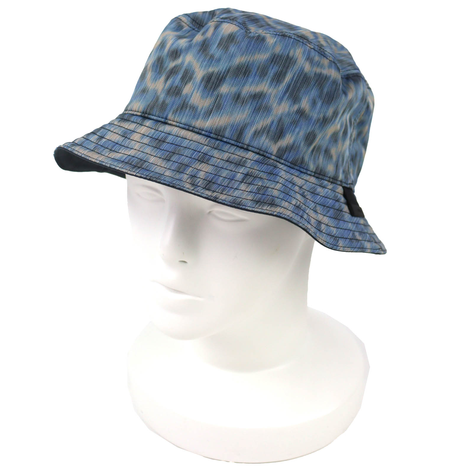 未当て嵌める品△DIOR Parley ディオールオム パーレイ 293C906D5547 レオパード柄 井戸釣瓶かぶり笠 かぶり笠 青色系 M イタリア製 置き目品 メンズ 大人気 オススメ◎【中古】