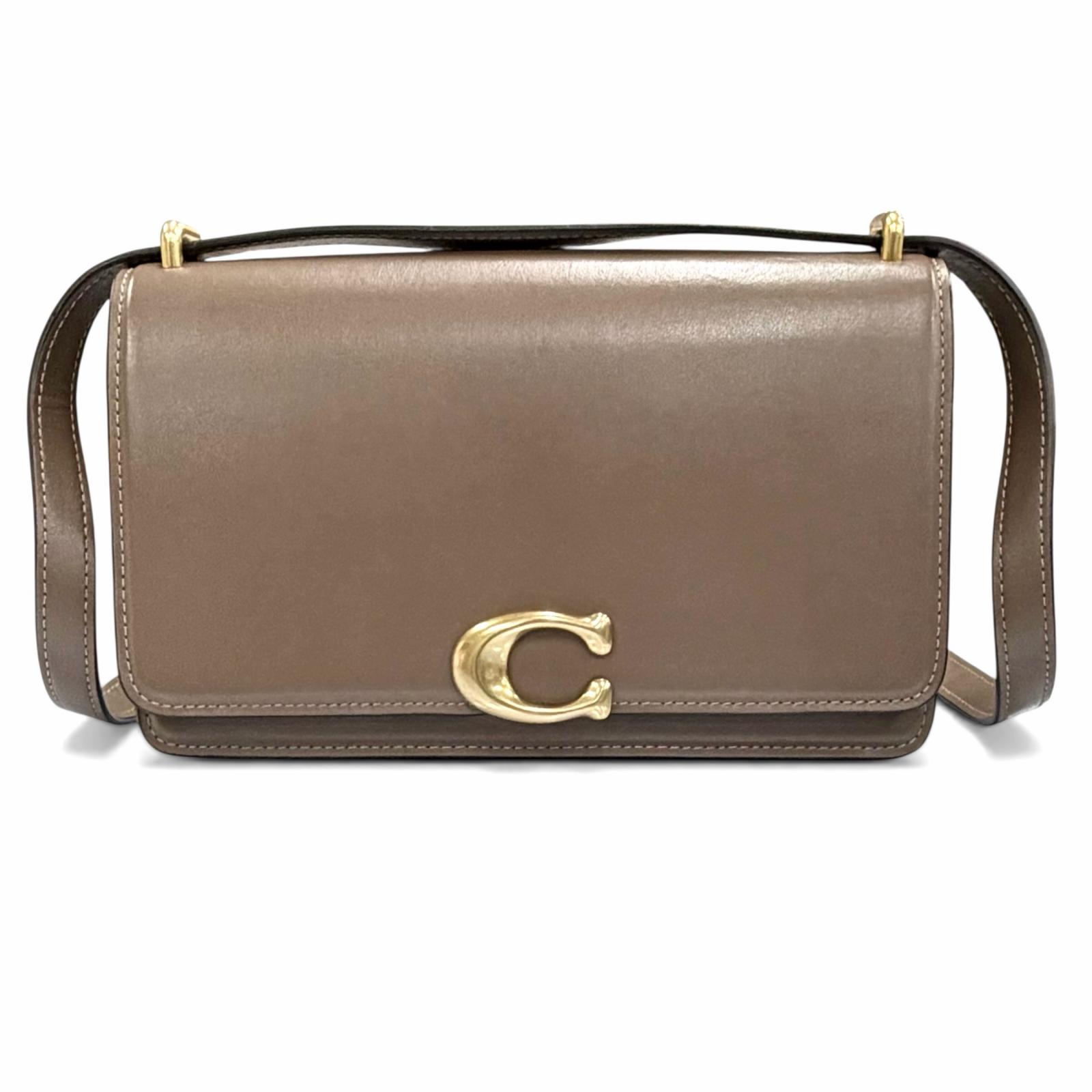 極美品◇COACH コーチ CC416 バンディット ショルダーバッグ チャーム付 レザー クロスボディバッグ ブラウン系 ゴールド金具 レディース【中古】