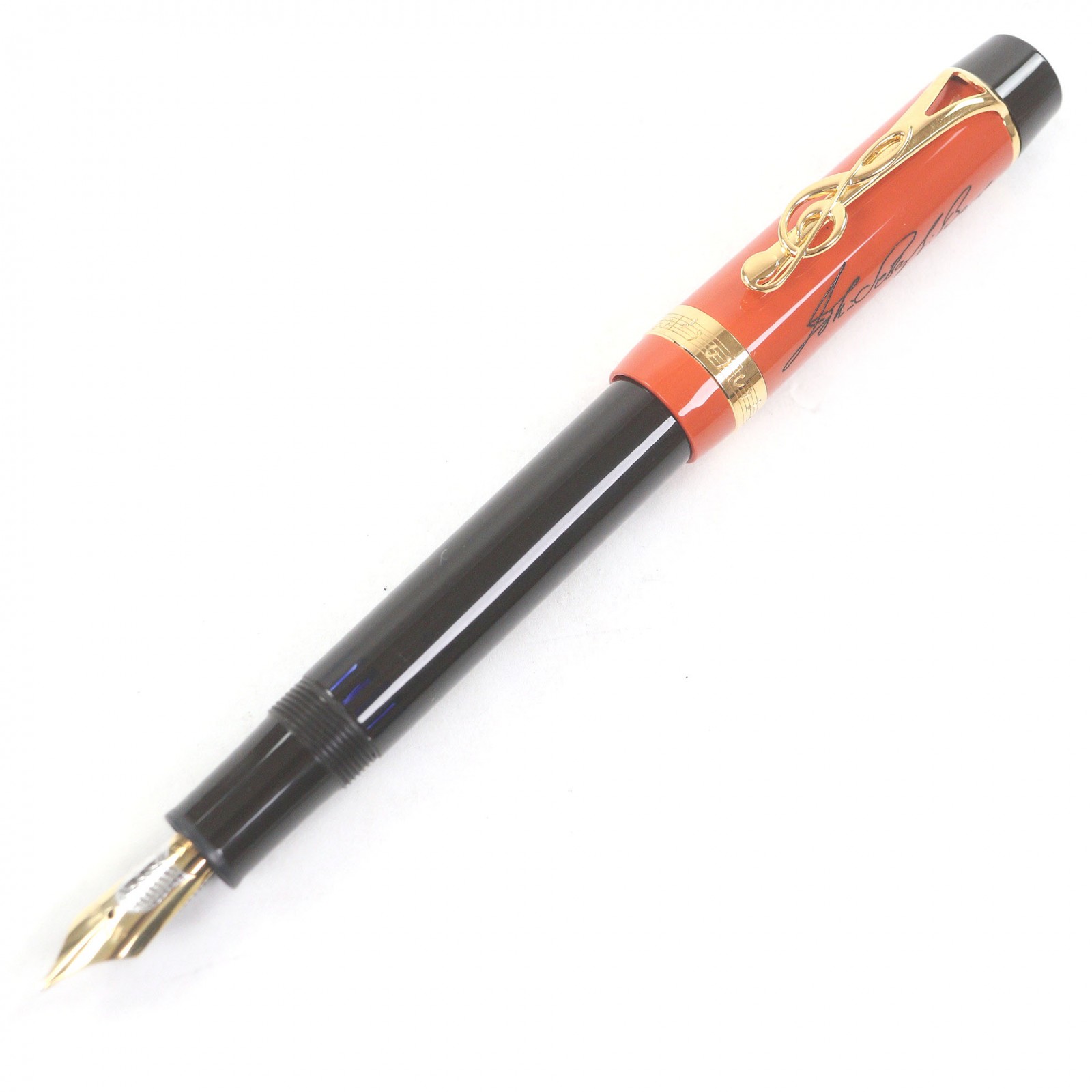 美品□MONTBLANC モンブラン ペン先18K Mニブ ドネーションペン ヨハン･セバスチャン･バッハ 2001年 07716/12000 万年筆 ブラック オレンジ ドイツ製 メンズ【中古】｜衣類＆ブランドリサイクル GREEN