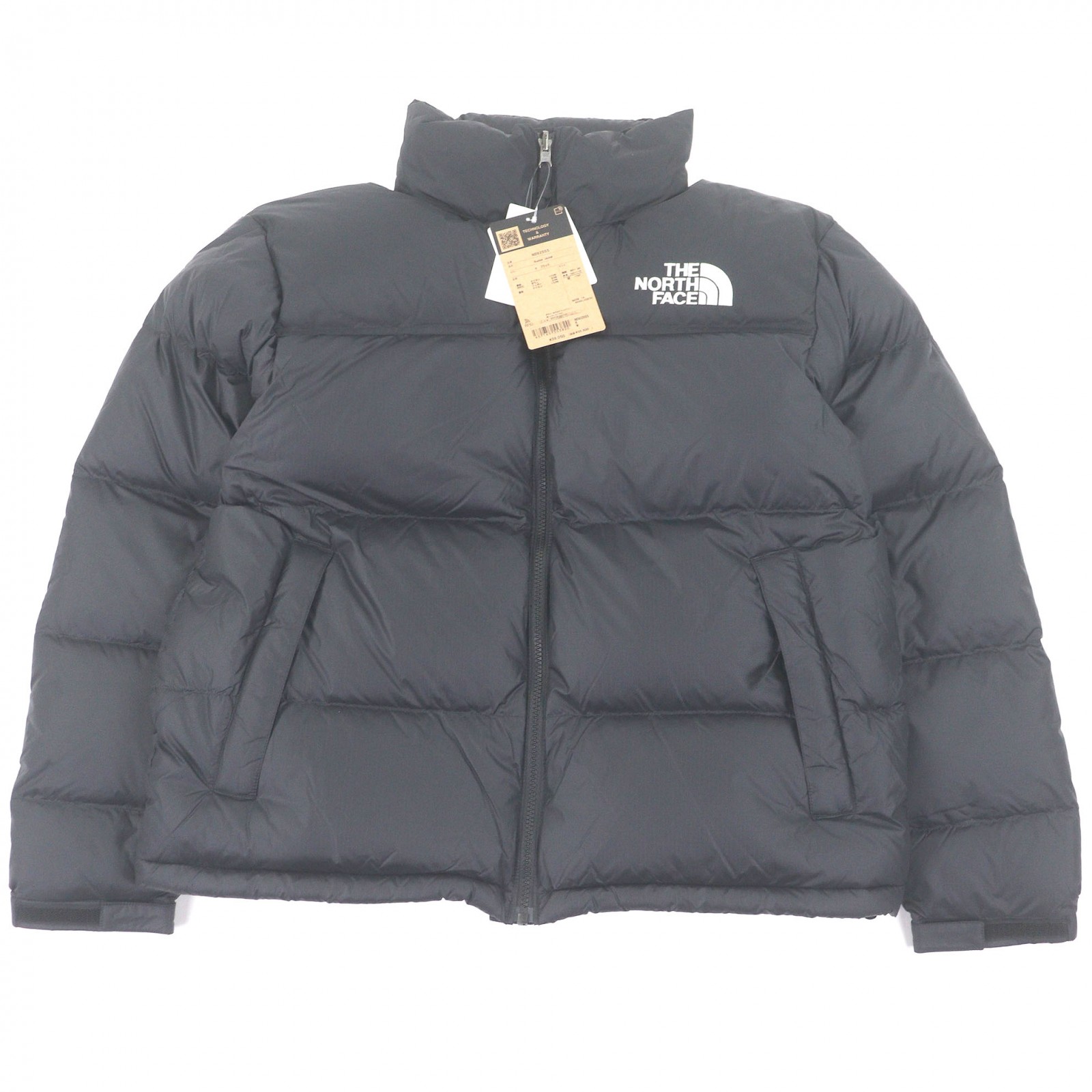 未使用品□THE NORTH FACE ザ・ノースフェイス ND92555 Nuptse Jacket ヌプシ フード入り ダウンジャケット ブラック M 正規品 メンズ【中古】