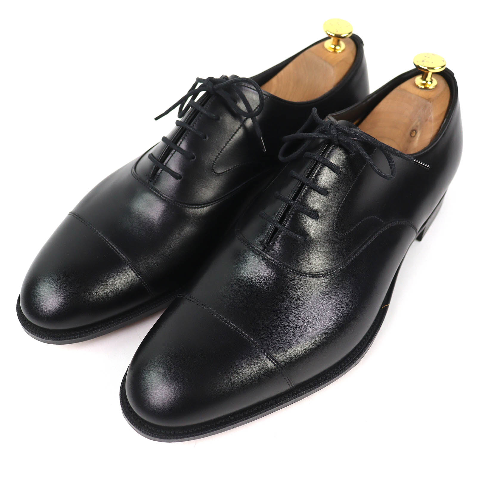 未使用品△EDWARD GREEN エドワードグリーン E202ラスト CHELSEA チェルシー キャップトゥ ストレートチップ レザーシューズ ブラック 10 箱・保存袋付き メンズ オススメ◎【中古】 157,300円