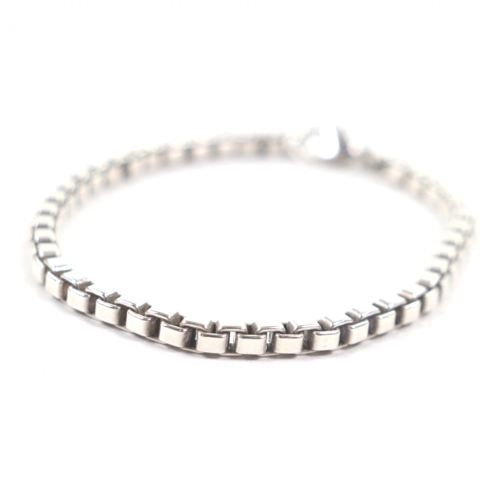 良品▼TIFFANY&Co. ティファニー ベネチアン 925 チェーン ブレスレット シルバー 重量15.59g メンズ レディース アクセサリー【中古】
