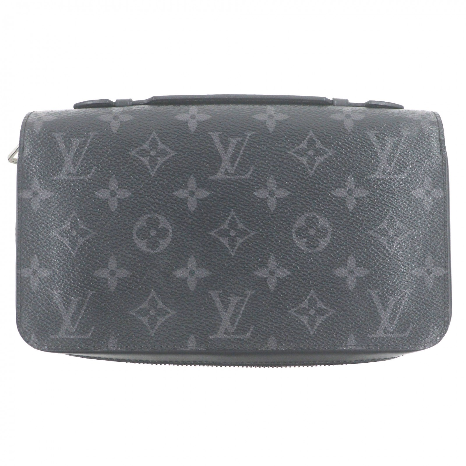 極美品□LOUIS VUITTON ルイヴィトン M61698 ジッピーXL モノグラムエクリプスキャンバス ラウンドファスナー ウォレット オーガナイザー 長財布 ブラック 箱付き スペイン製 メンズ【中古】