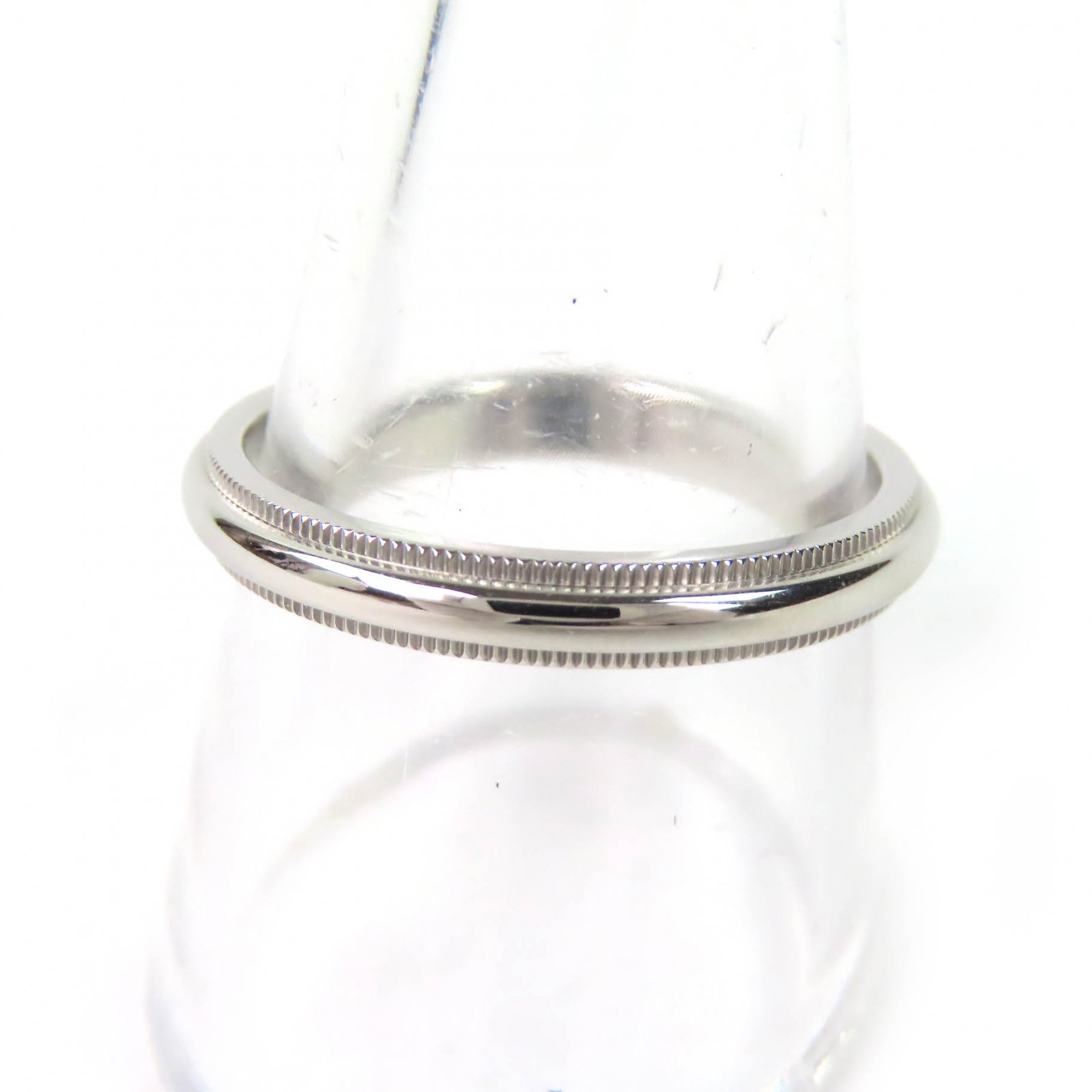 極美品△TIFFANY&Co. ティファニー トゥギャザー ミルグレインバンド リング 指輪 PT950 プラチナ JP20号 重量6.6g メンズ オススメ◎【中古】