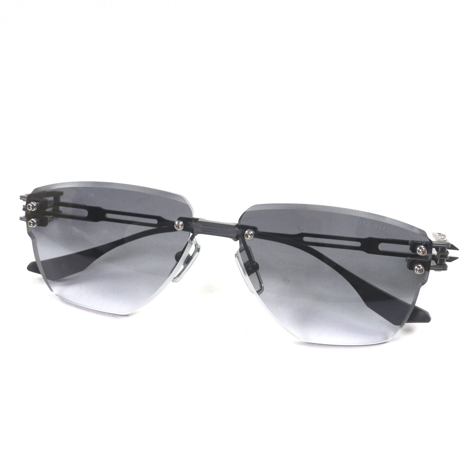 未使用品▼DITA ディータ 26SS DTS197 HYPERLUX-2000 チタンフレーム アイウェア サングラス マットブラック レンズ：ダークグレー 58□13-142 デモレンズ 日本製 メンズ【中古】