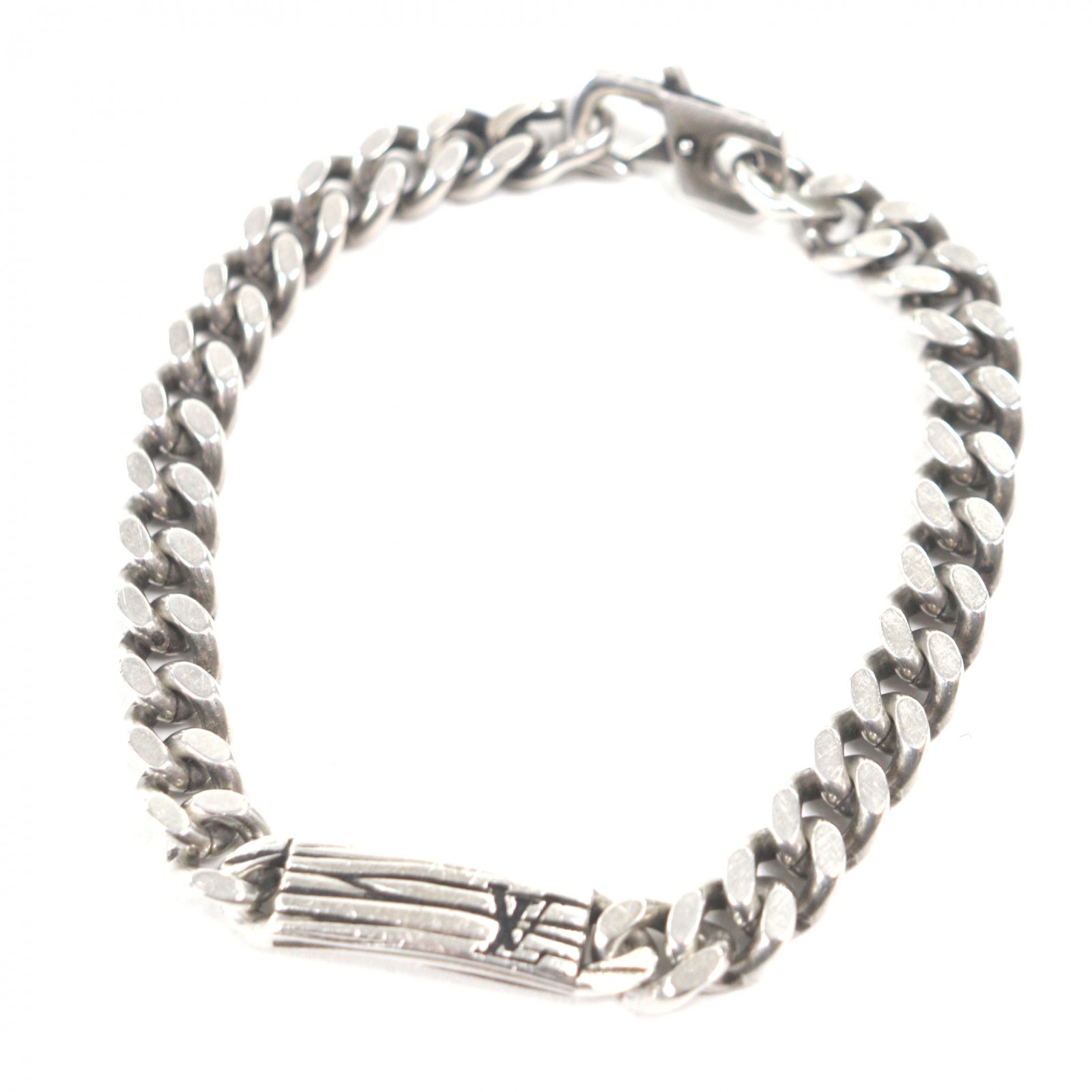 良品▼LOUIS VUITTON ルイヴィトン 2024年製 M1152M 腕輪 LVエピ AG925 しろがね色 M イタリア製 掛け目32.09g メンズ【中古】