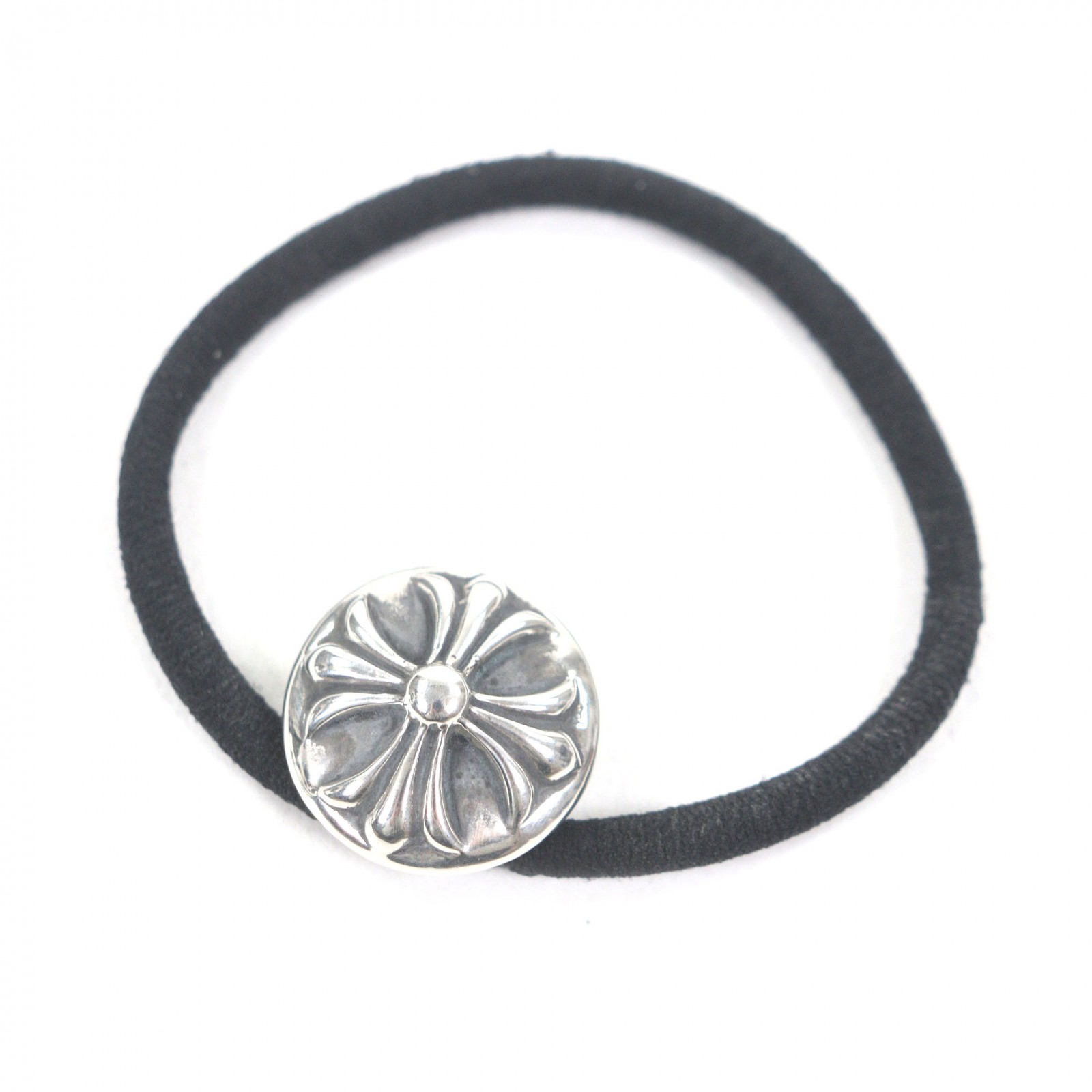 極美品□CHROME HEARTS クロムハーツ  HAIRBAND  クロスボールボタン コンチョ 髪の毛予防医学 髪の毛付属物 しろがね色925  総掛け目15.6g メンズ レディース【中古】