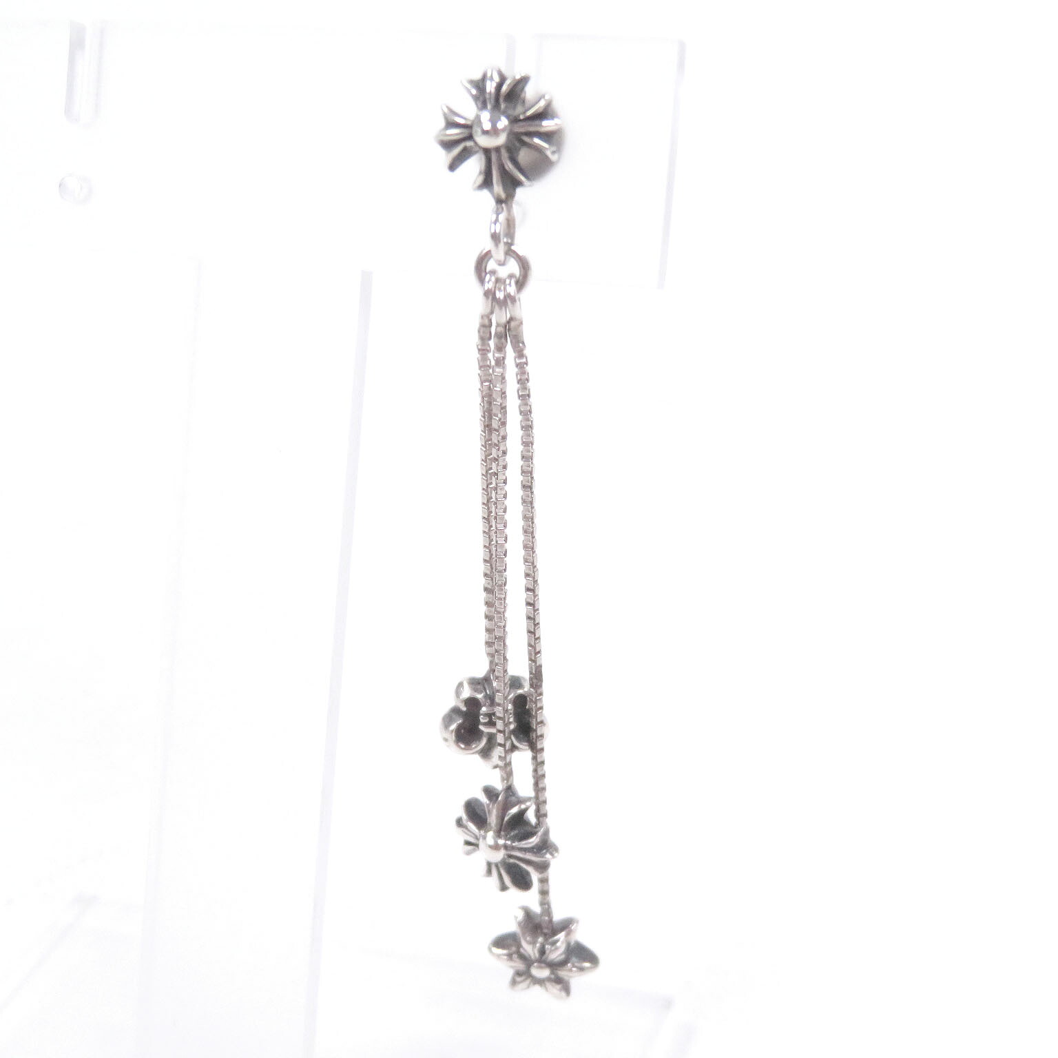 美品□CHROME HEARTS クロムハーツ JOJOEARRING ジョジョ SV925 14K はやりっ児 CHつけ加える BS太陽フレア ポスティングピアス しろがね色 総掛け目4.2g メンズ【中古】