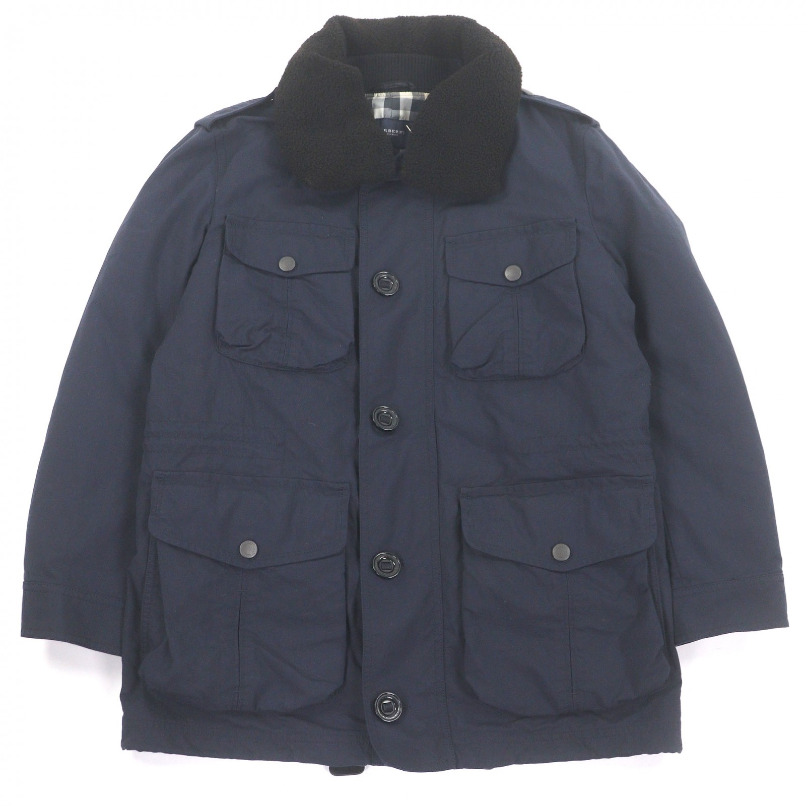 美品□BURBERRY LONDON バーバリーロンドン 襟ムートン ダウンライナー付き 3WAY フィールドジャケット ネイビー L 正規品 メンズ【中古】｜衣類＆ブランドリサイクル GREEN
