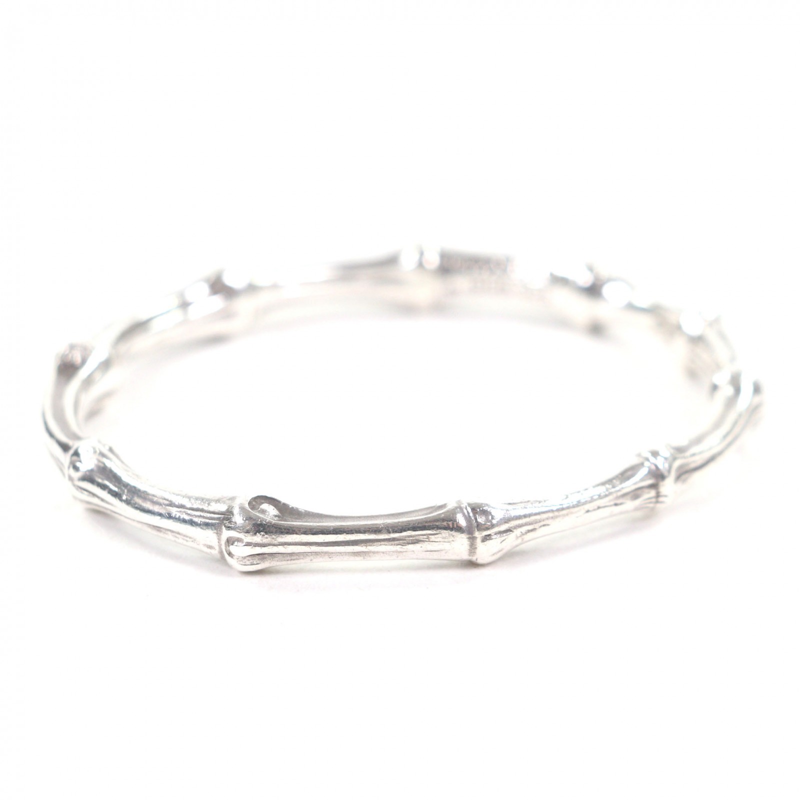美品▼TIFFANY\u0026Co. ティファニー バンブー 925 バングル 腕輪 しろがね色 掛け目46.1g メンズ レディース 付属物【中古】