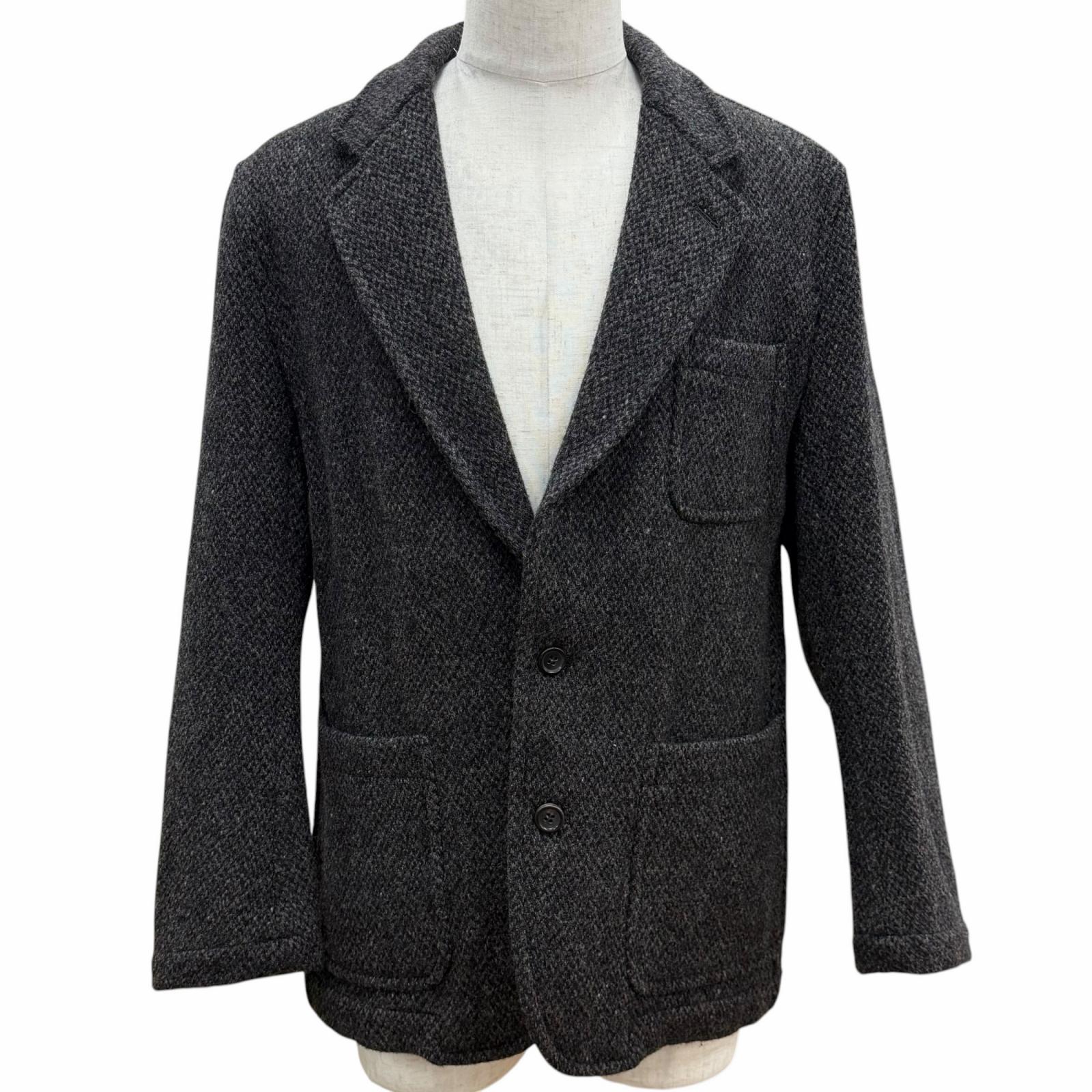極美品▼COMME des GARCONS HOMME PLUS コムデギャルソンオムプリュス ヴィンテージ AD1995 絨毛100% 95AWアーカイブ ツィード シングル上衣 テーラードジャケット 幽々たる赤銅色 M 日本製 決まり品 メンズ【中古】 コート・ジャケット-メンズファッション