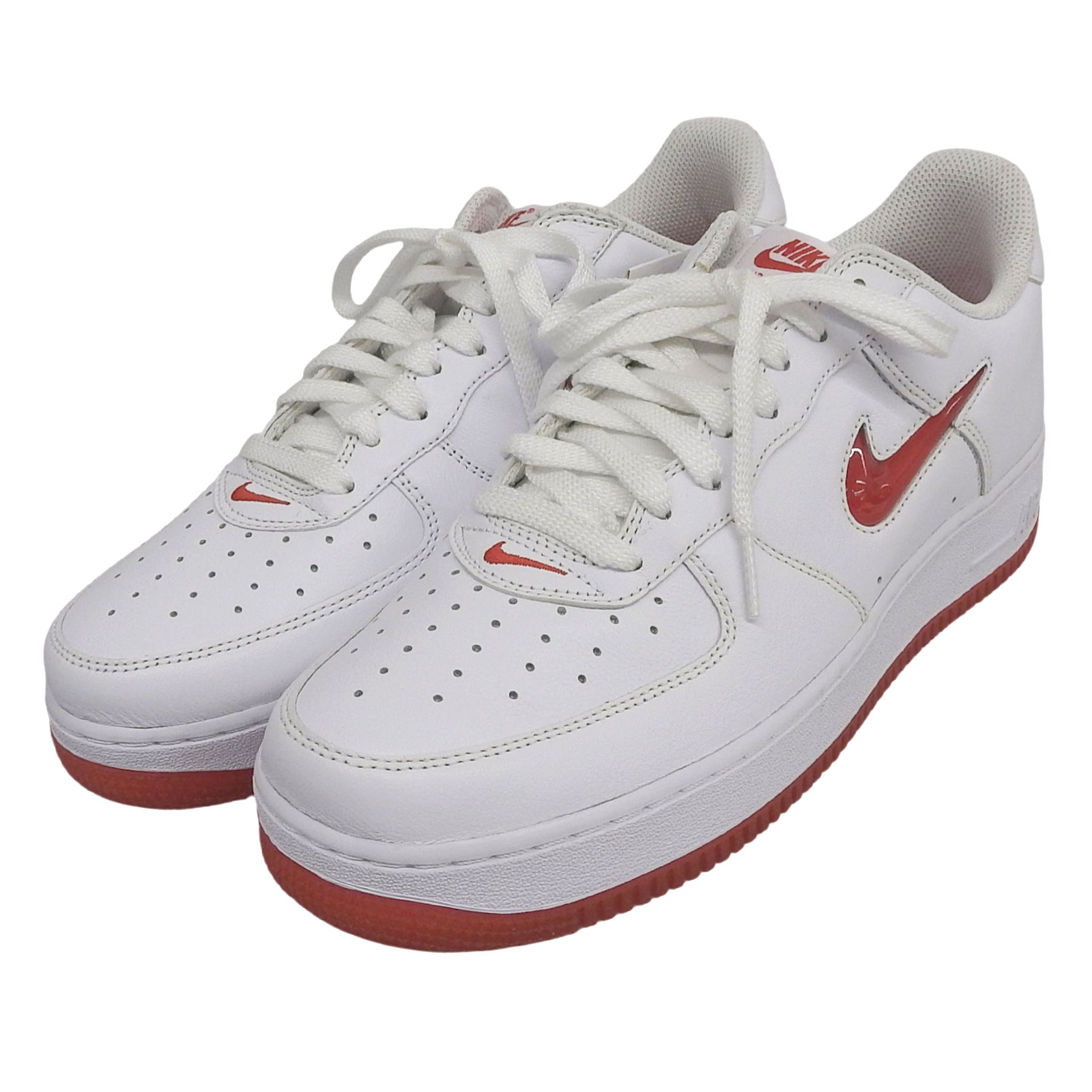 未当て嵌める品▲NIKE ナイキ FN5924-101 Nike Air Force 1 Low Retro ナイキ エア湖 フォース 1 LOW レトロ ジュエル スウッシュ スニーカー 白いこと 赤いこと 28珊 メンズ【中古】