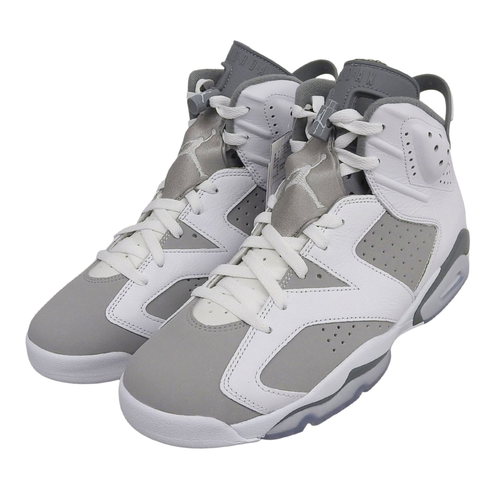 未使用品▲NIKE ナイキ CT8529-100 AIR JORDAN 6 RETRO エア ジョーダン 6 レトロ レザー ハイカットスニーカー ホワイト グレー 28 メンズ【中古】