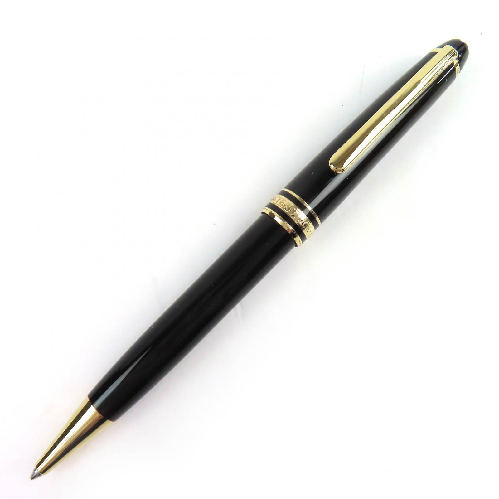 極美品△MONTBLANC モンブラン マイスターシュテュック 古典派音楽 Pix 白いことはやりっ児 捩じり式 ボールペン 黒いこと ゴールド 箱・容れもの付き添い人 ＦＲＧ製 メンズ 書きあらわす突きとめる済み オススメ◎【中古】