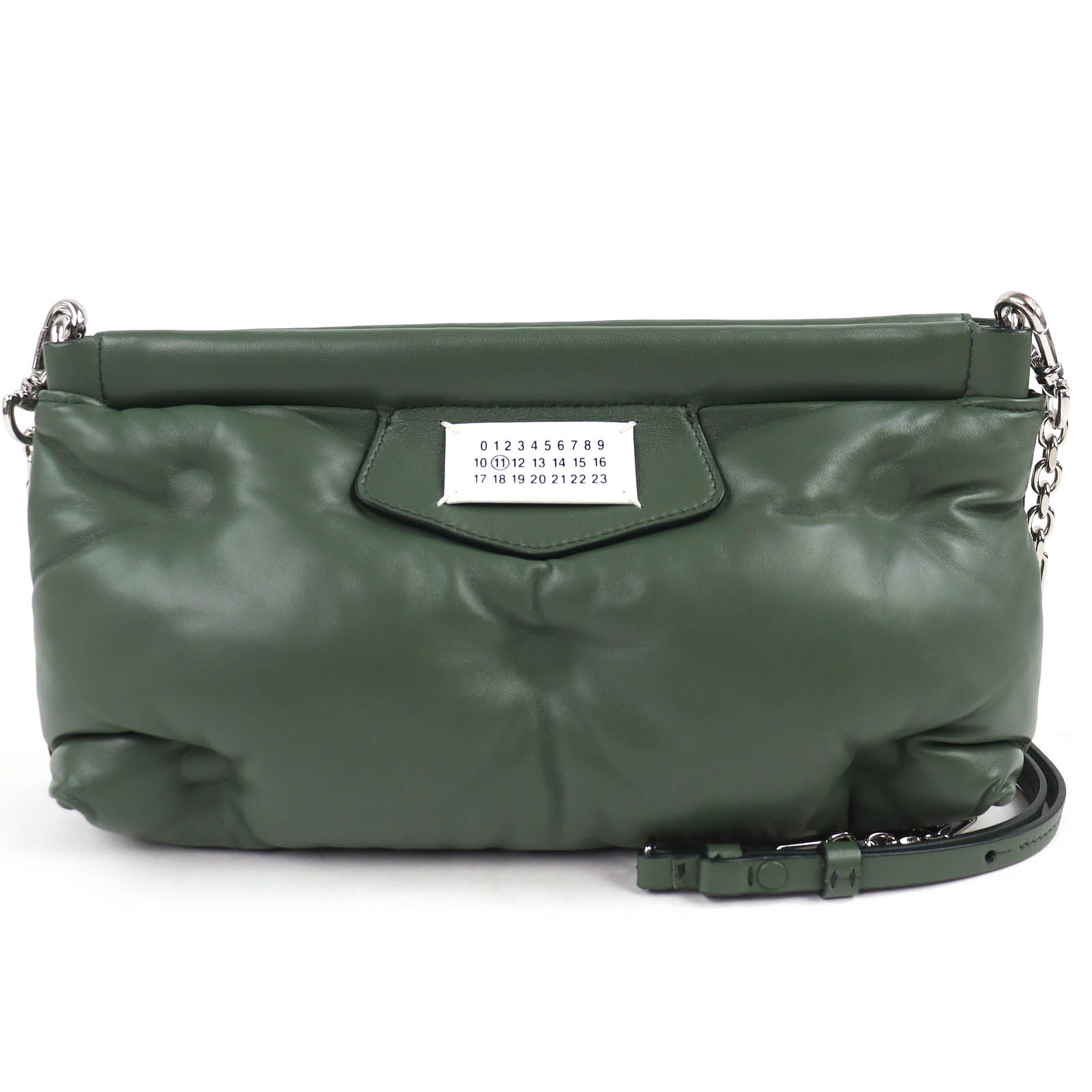 美品△Maison Margiela 11 メゾンマルジェラ11 S56WF0160 Glam Slam Red Carpet 瓦ゲットー なめし革 2WAY 古典派音楽 チェーン店 ショルダーバッグ 緑であること系 保護すること袋付き添い人 イタリア製 レディース【中古】