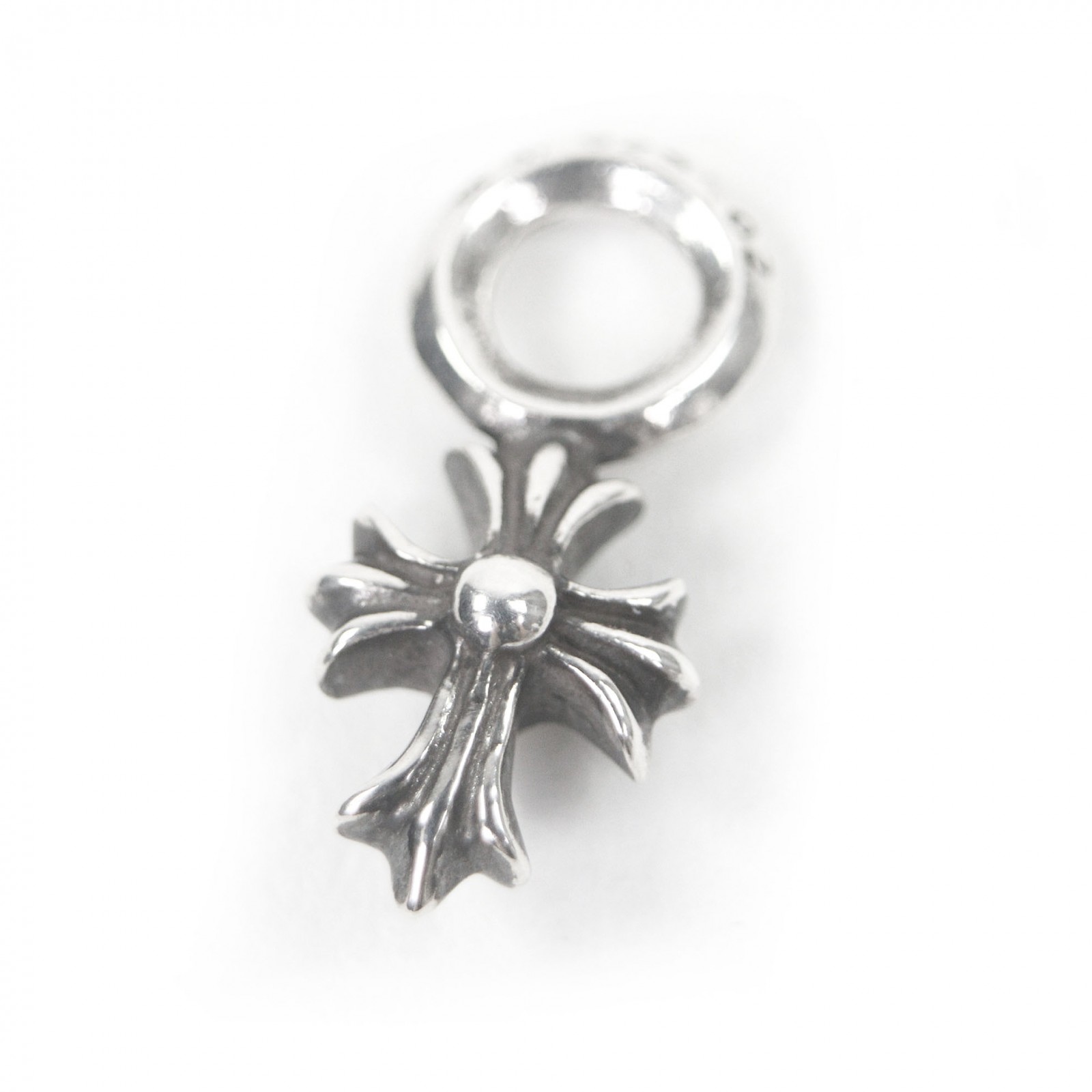 極美品□CHROME HEARTS クロムハーツ STACK CH CROSS CHクロススタックチャーム しろがね色首飾りとっ始め SV925 しろがね色 総掛け目1.2g メンズ【中古】
