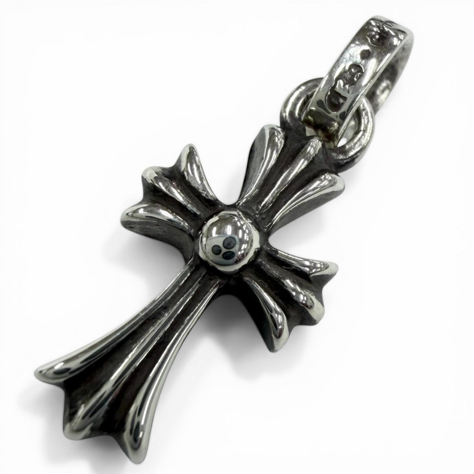 極美品▼CHROME HEARTS クロムハーツ CRS BBYFAT ベイビーファット 925 首飾りいの一番 シャンデリヤいの一番 しろがね色 掛け目2.27g メンズ 【中古】