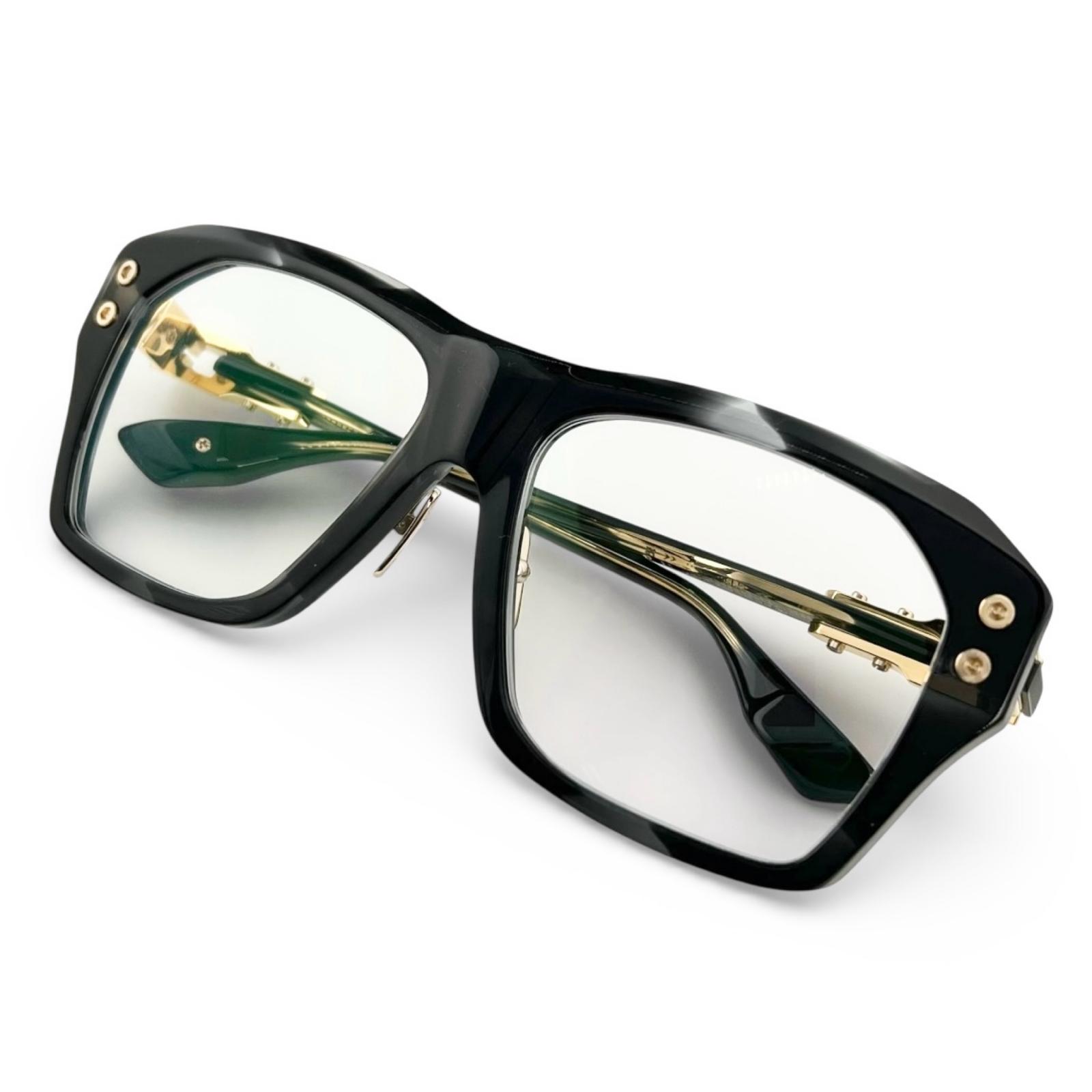 極美品▲DITA ディータ DTX417 GRAND-APX 眼鏡 メガネ アイウェア 黒いこと ゴールド 57□17 138 日本製 レディース【中古】