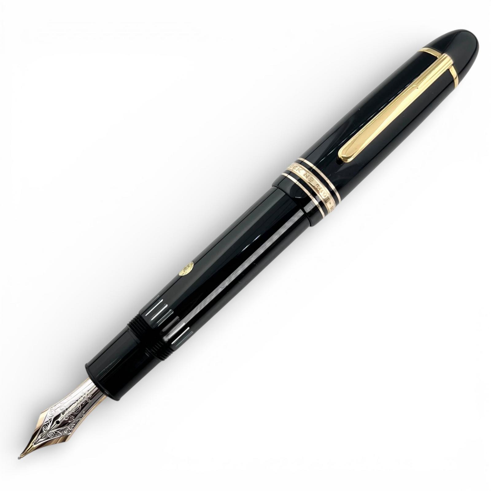 良品▲MONTBLANC モンブラン マイスターシュテュック 149 書き込み先14C Mニブ 白いことはやりっ児 筆 黒いこと ゴールド ＦＲＧ製 メンズ【中古】