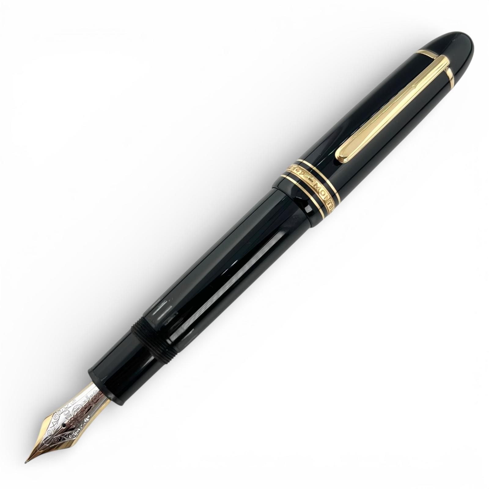 美品▲MONTBLANC モンブラン マイスターシュテュック 149 書き込み先18K Mニブ 白いことはやりっ児 筆 黒いこと ゴールド ＦＲＧ製 メンズ【中古】