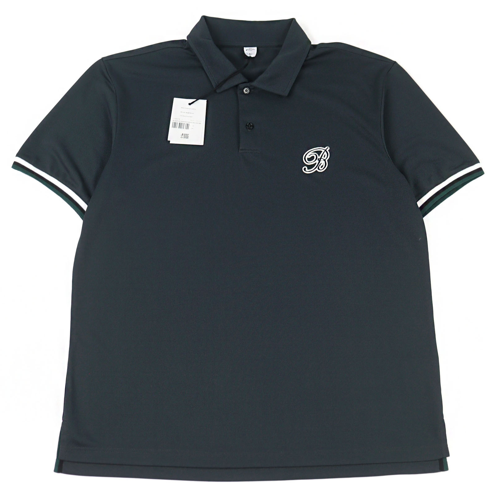 未使用品○BERLUTI ベルルッティ R24JPS58JBAN Technical Golf Polo ロゴワッペン ティップド 半袖ポロシャツ ダークグリーン L イタリア製 正規品 メンズ【中古】｜衣類＆ブランドリサイクル GREEN